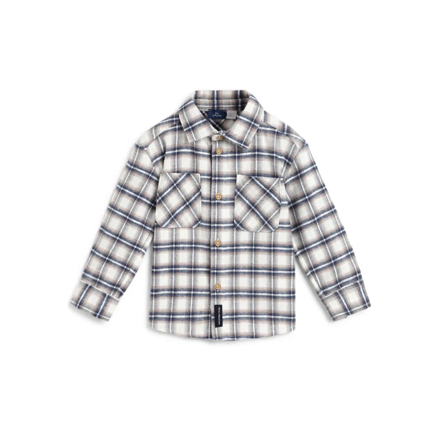 Boys Grey Checks Opaque Casual Shirt