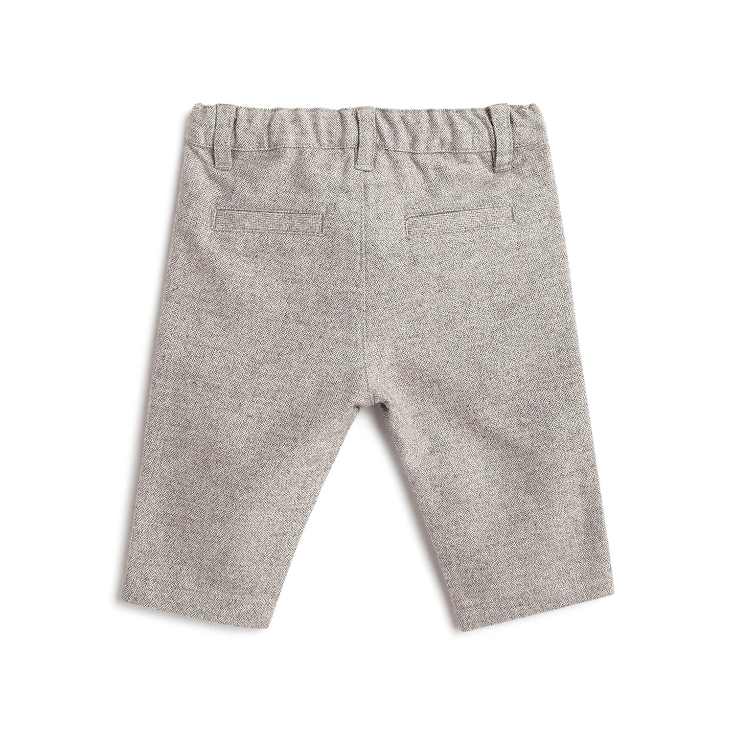 Boys Grey Chevron Trousers