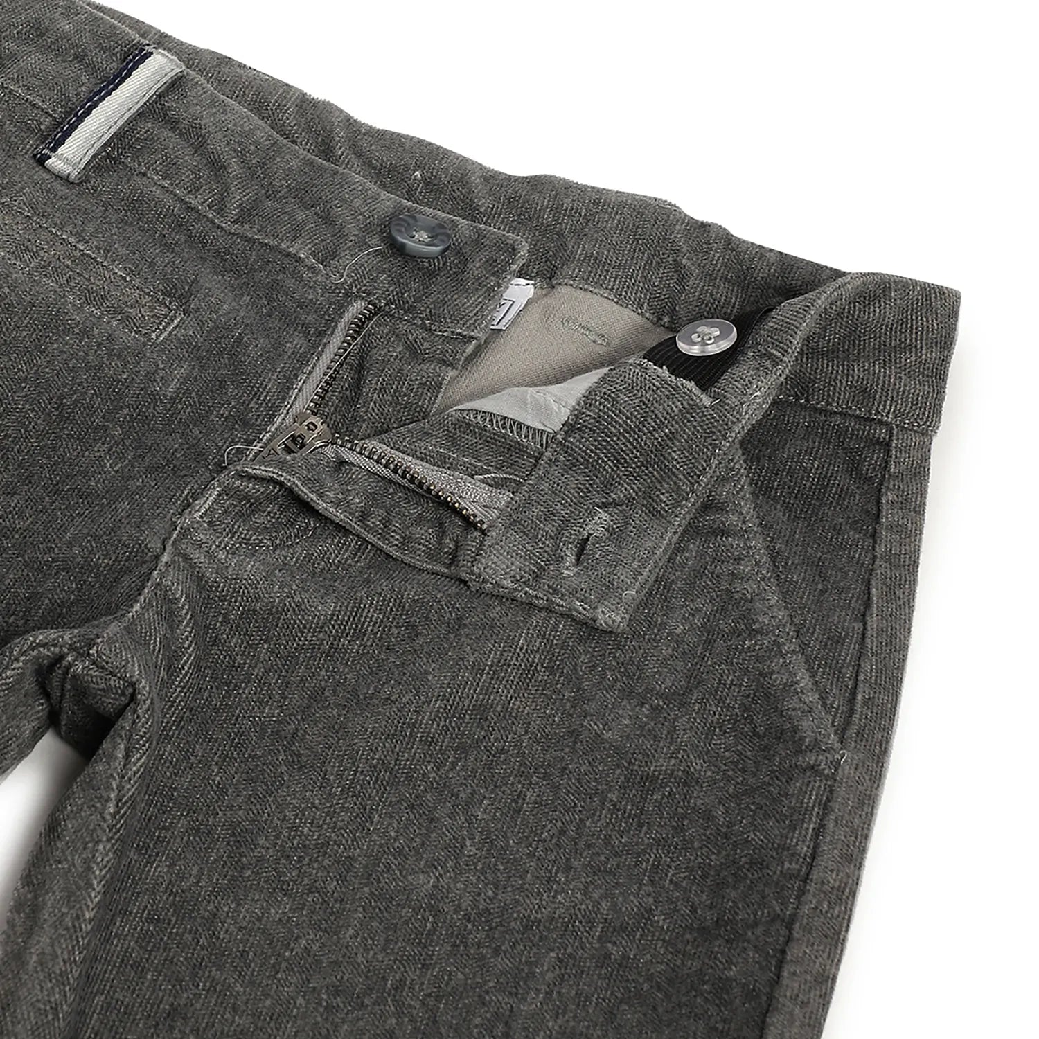 Boys Grey Cotton Trousers