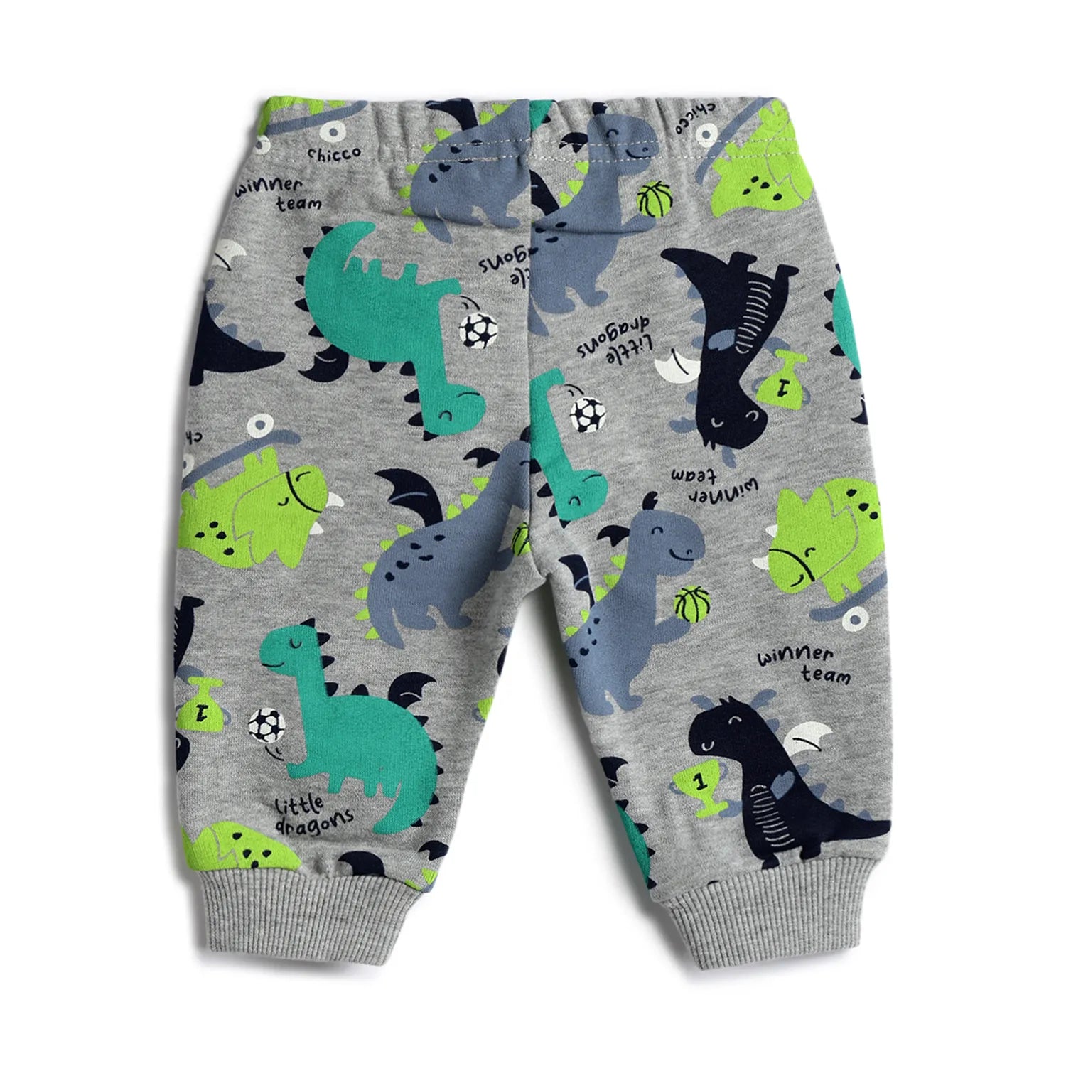 Boys Grey Printed Relaxed Joggers