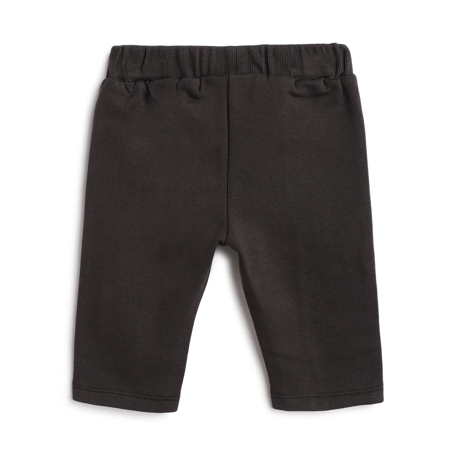 Boys Grey Solid Regular Fit Trousers