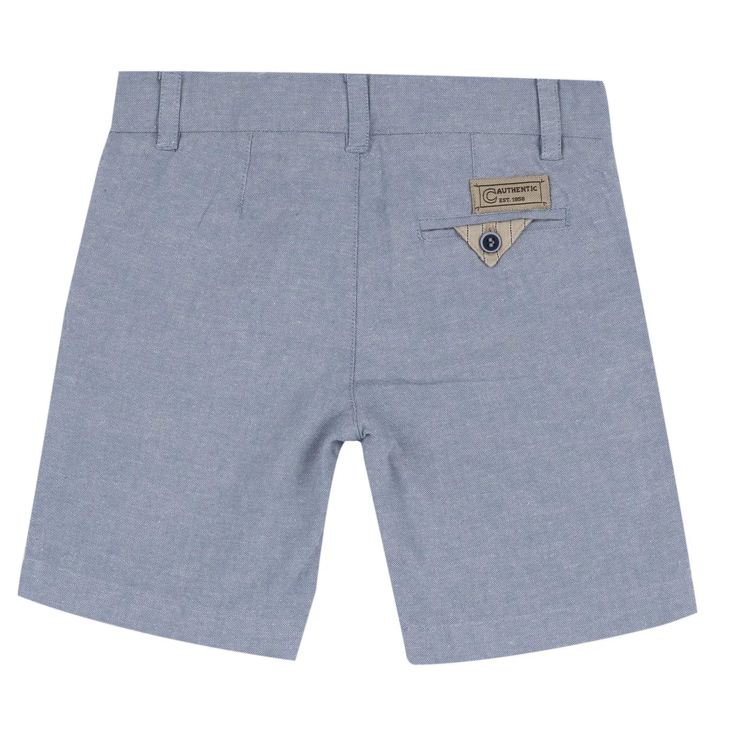 Boys Grey Solid Shorts