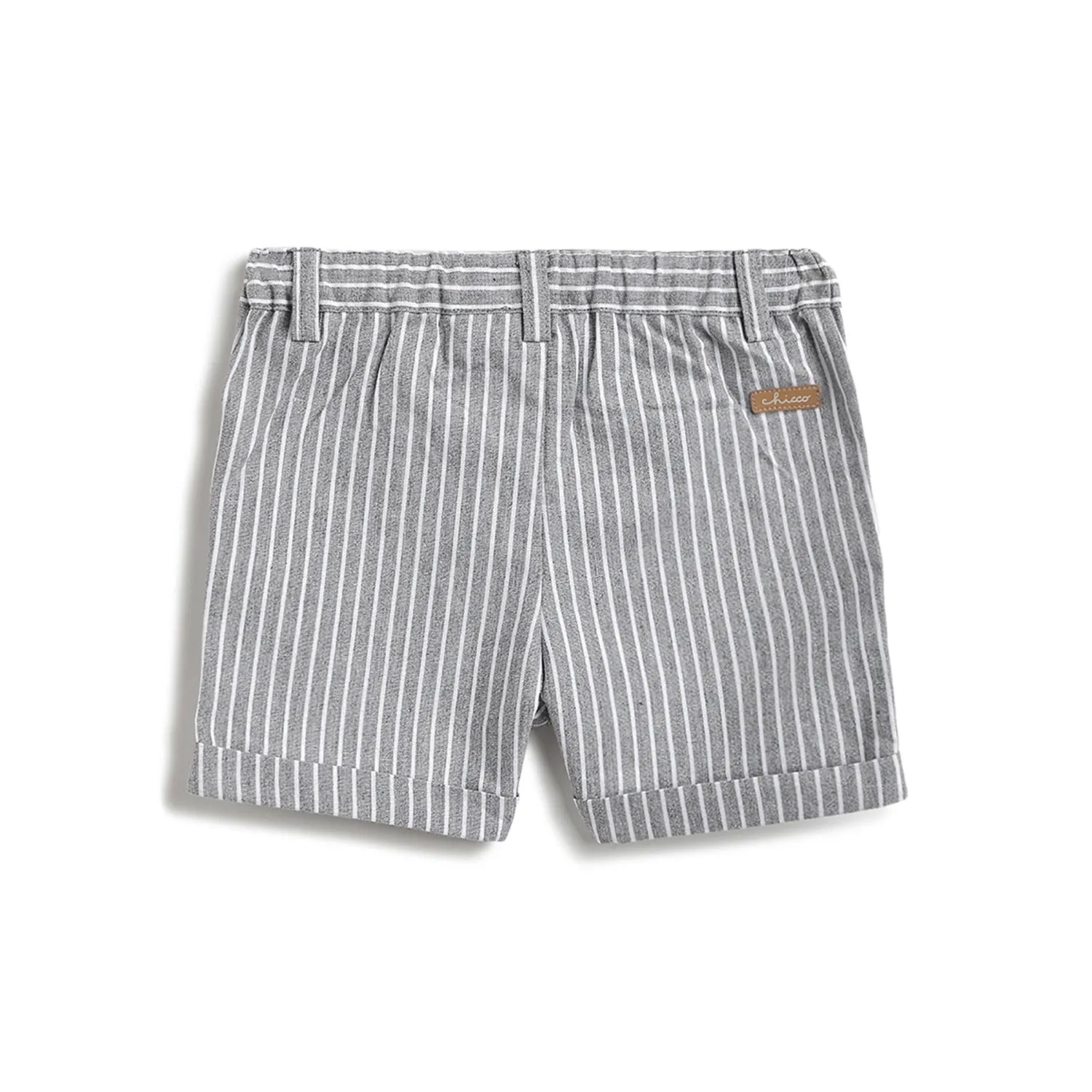 Boys Grey Striped Shorts