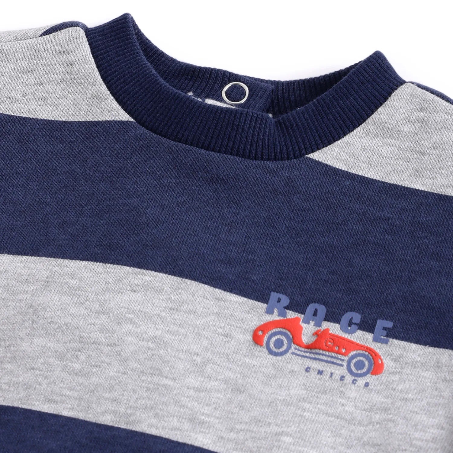 Boys Grey Striped Sweatshirt With Trouser