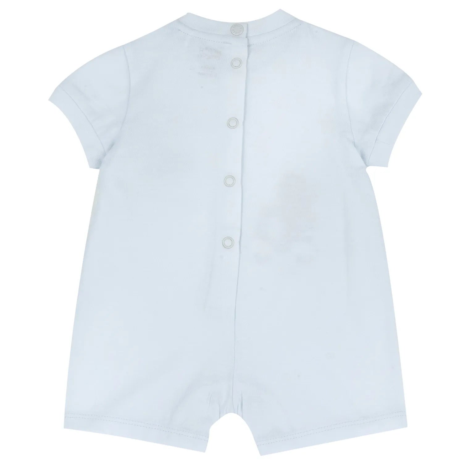 Boys Light Blue Printed Romper