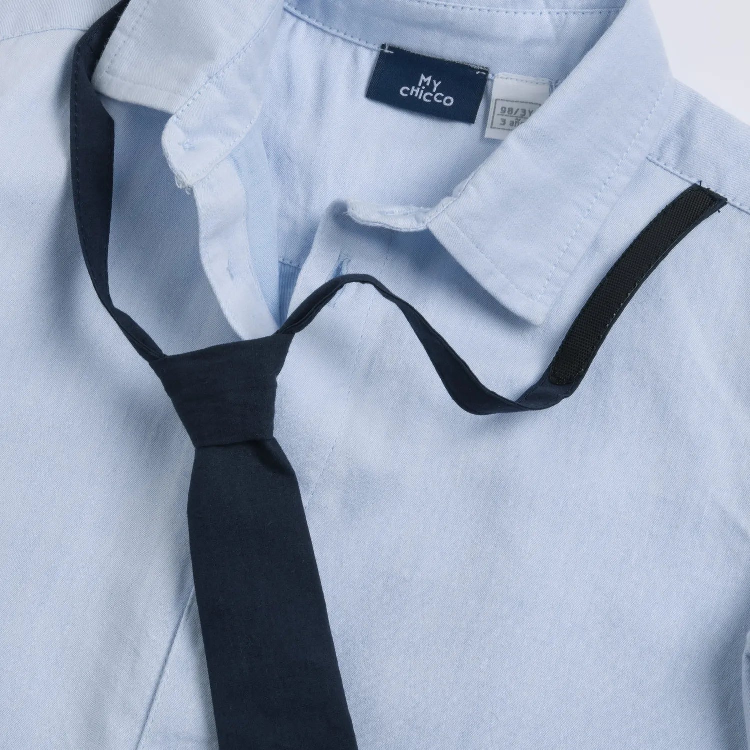 Boys Light Blue Solid Cotton Shirt