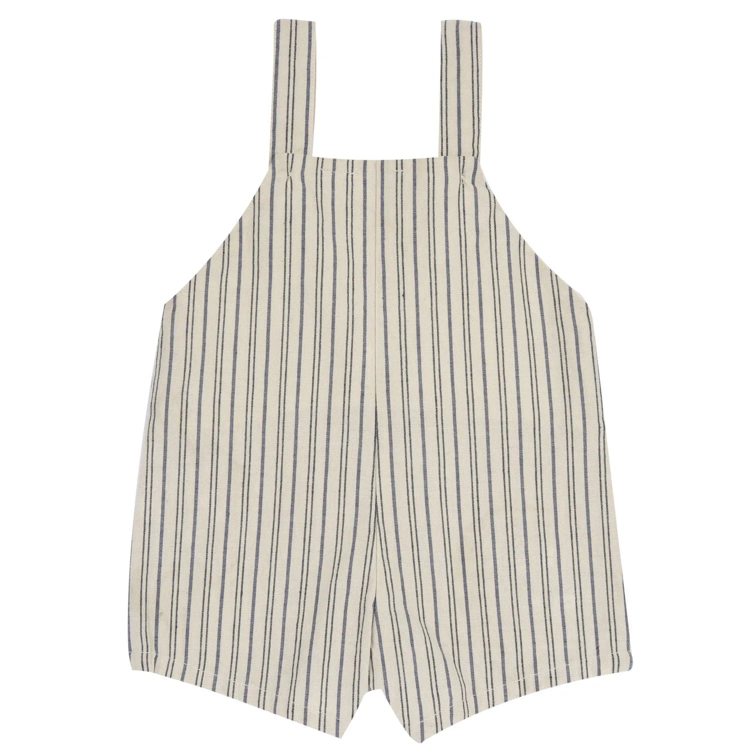 Boys Light Natural Striped Short Dungaree