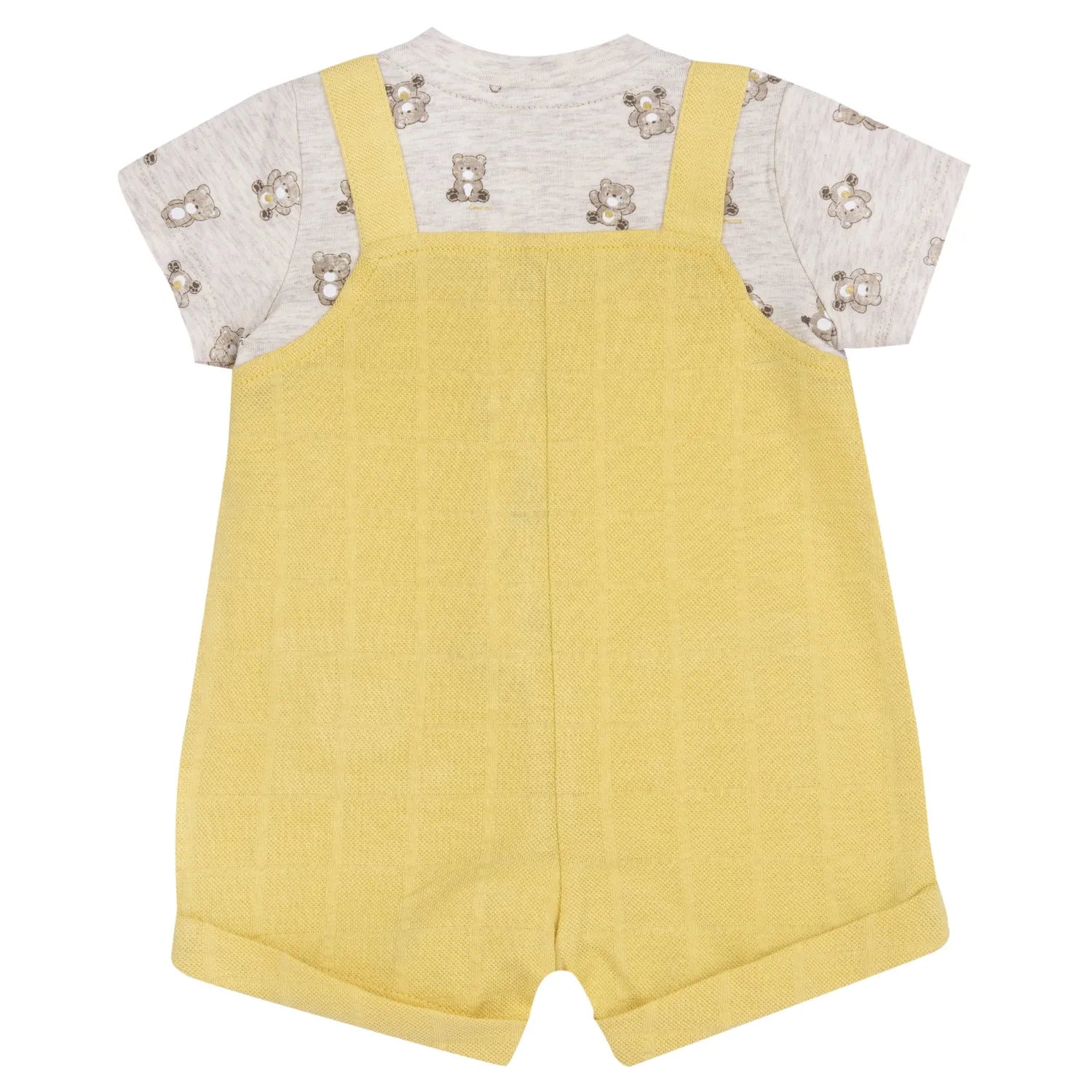 Boys Light Yellow Printed Romper