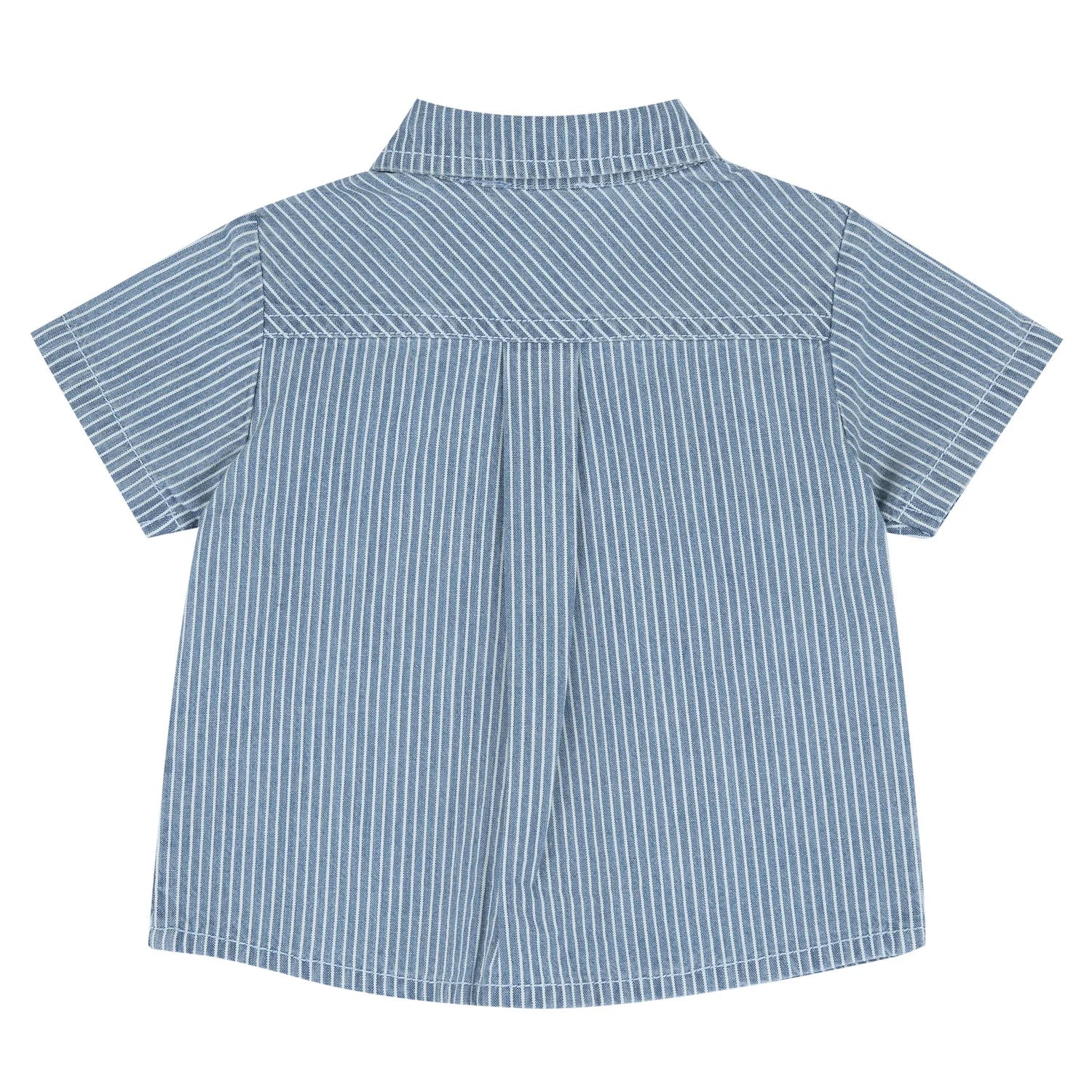 Boys Medium Blue Striped Shirt