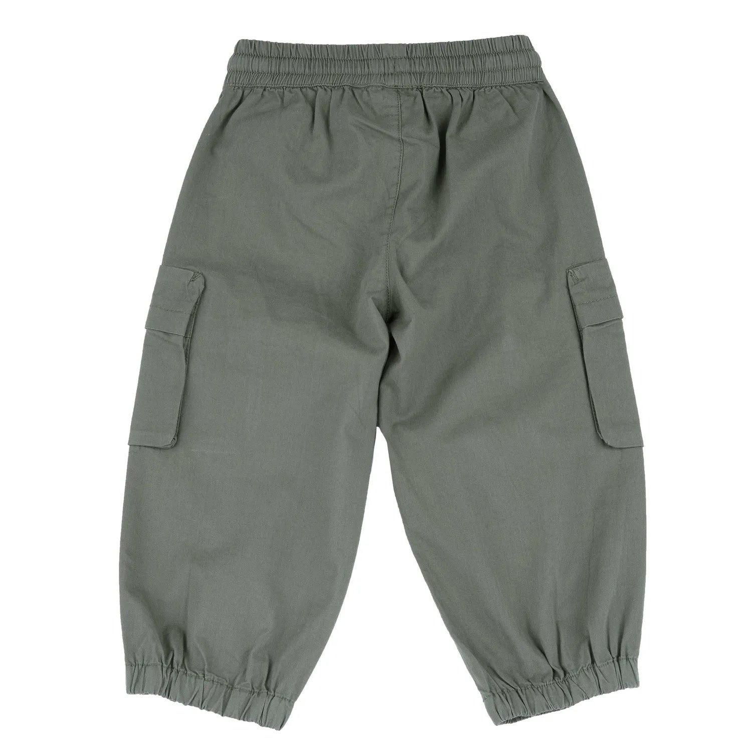 Boys Medium Green Solid Joggers