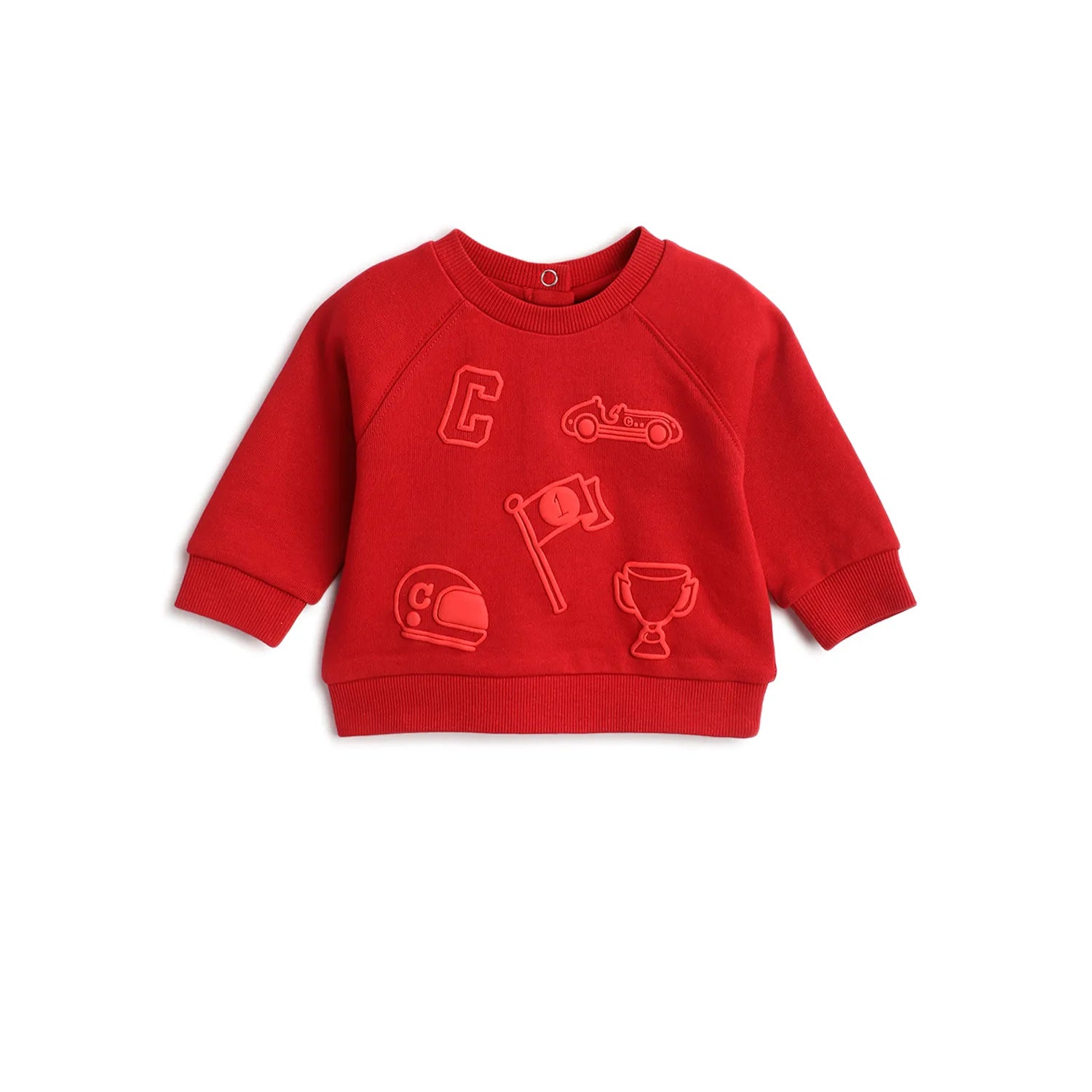 Boys Medium Red Printed Sweatshirt