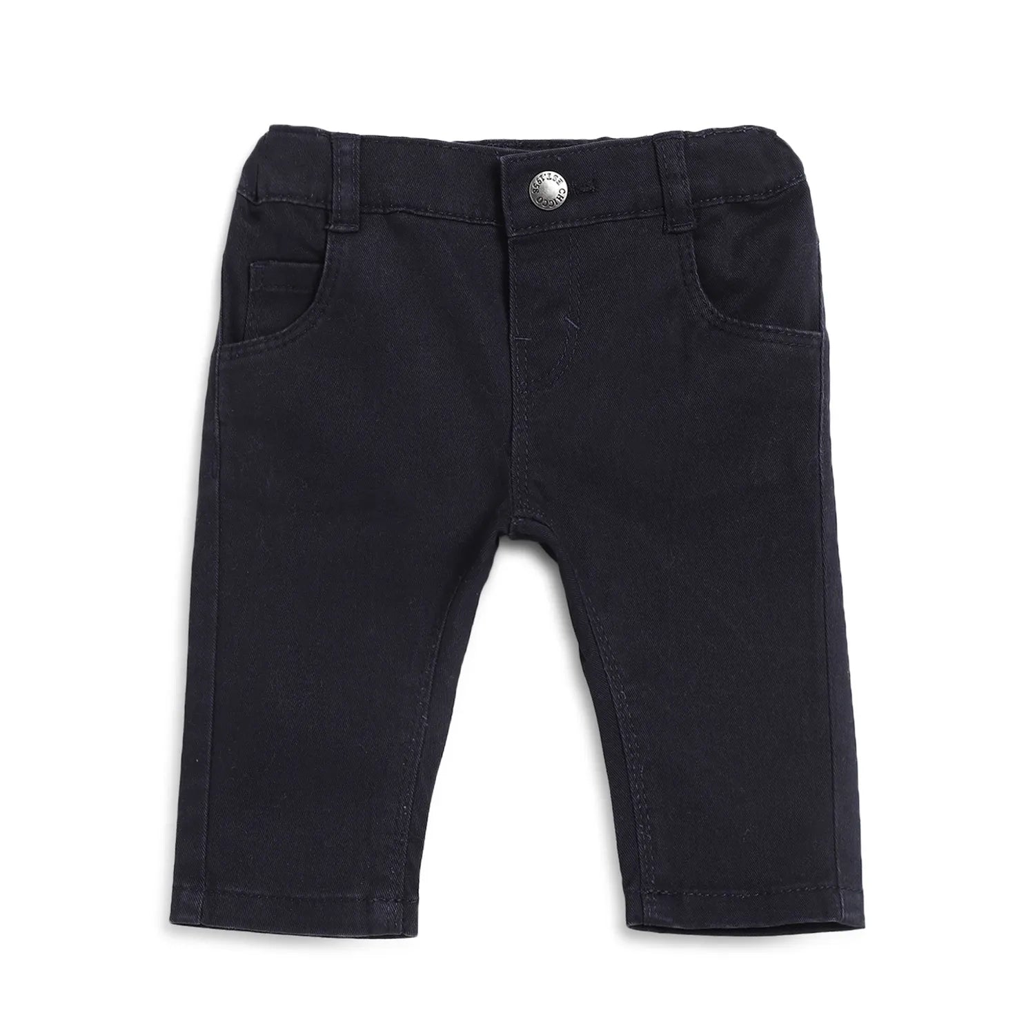 Boys Navy Blue Regular Fit Mid-Rise Jeans