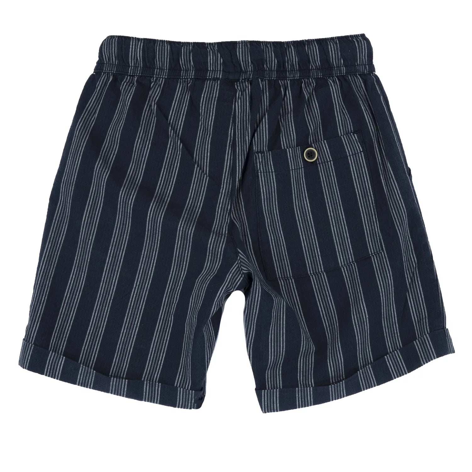 Boys Navy Blue Striped Shorts
