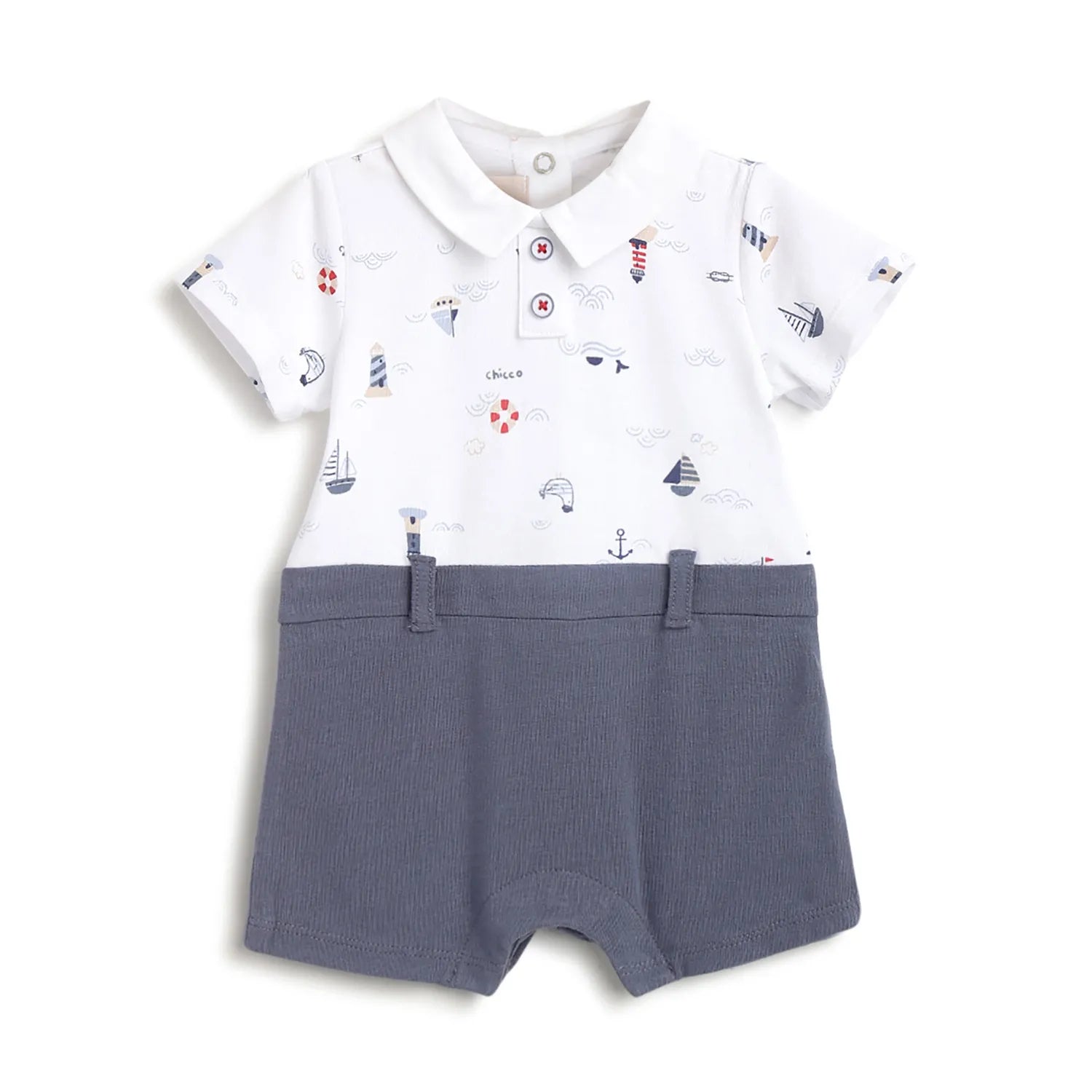 Boys Printed Short Sleeve Romper