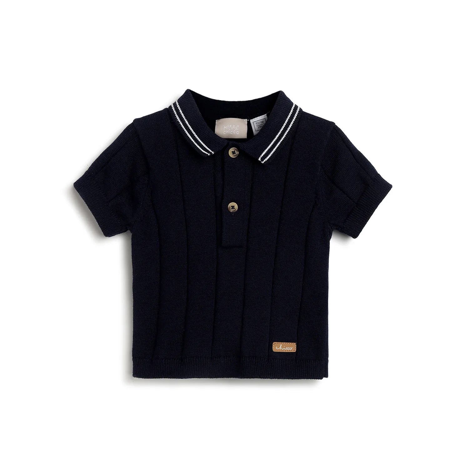 Boys Solid Polo Collar T-shirt