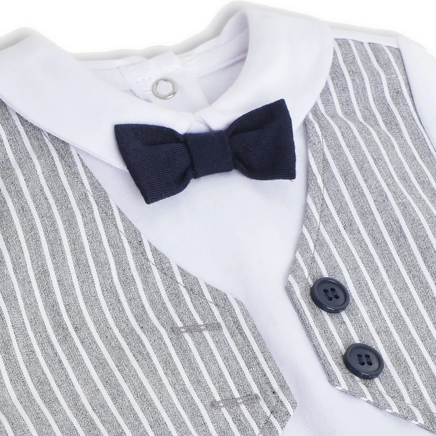 Boys Striped Short Sleeve Romper