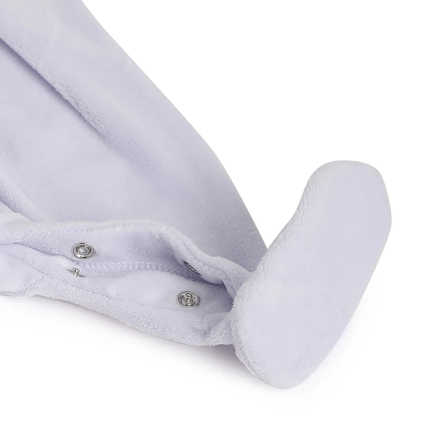 Boys White & Blue Printed Front Opening Babysuit