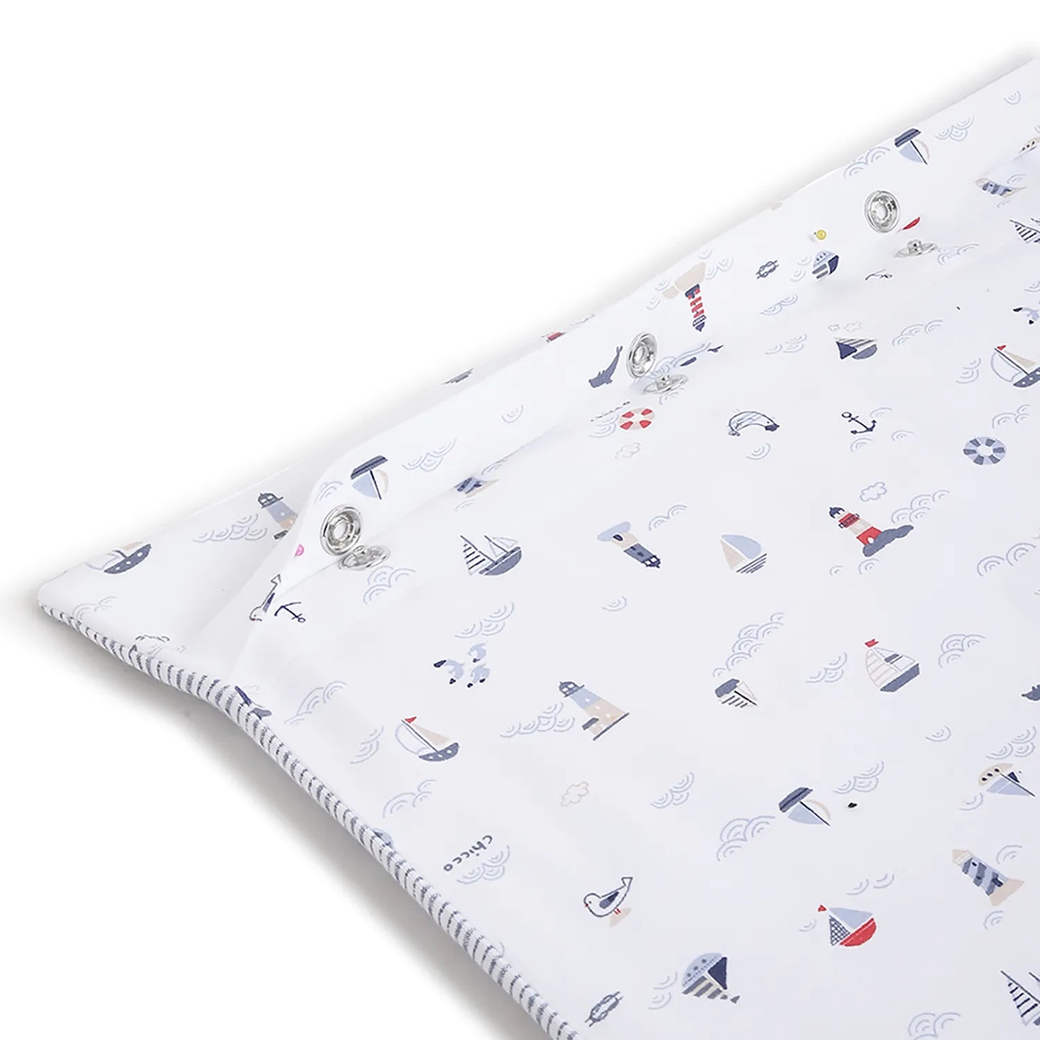 Boys White & Grey Cotton Pram Blanket