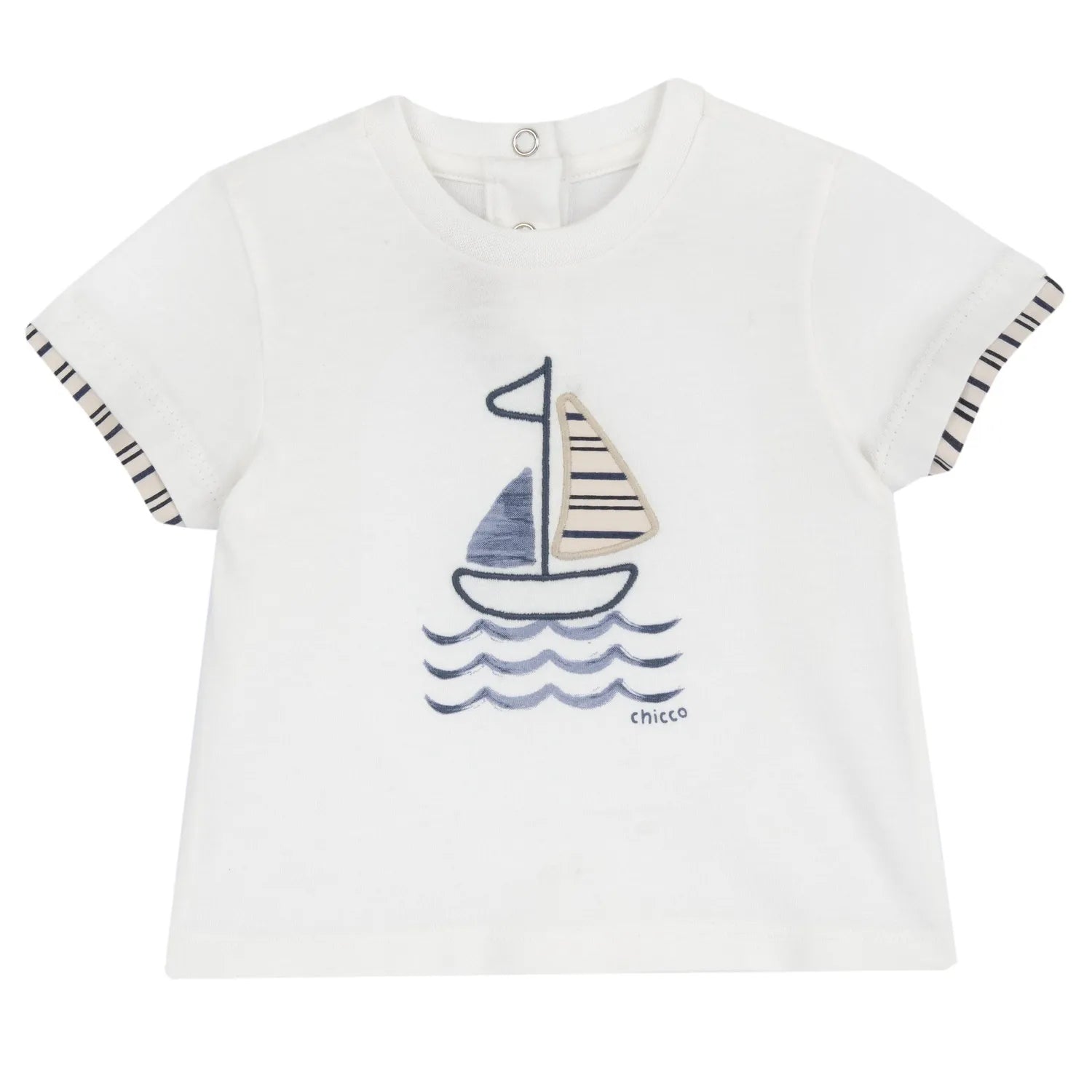 Boys White Applique T-shirt