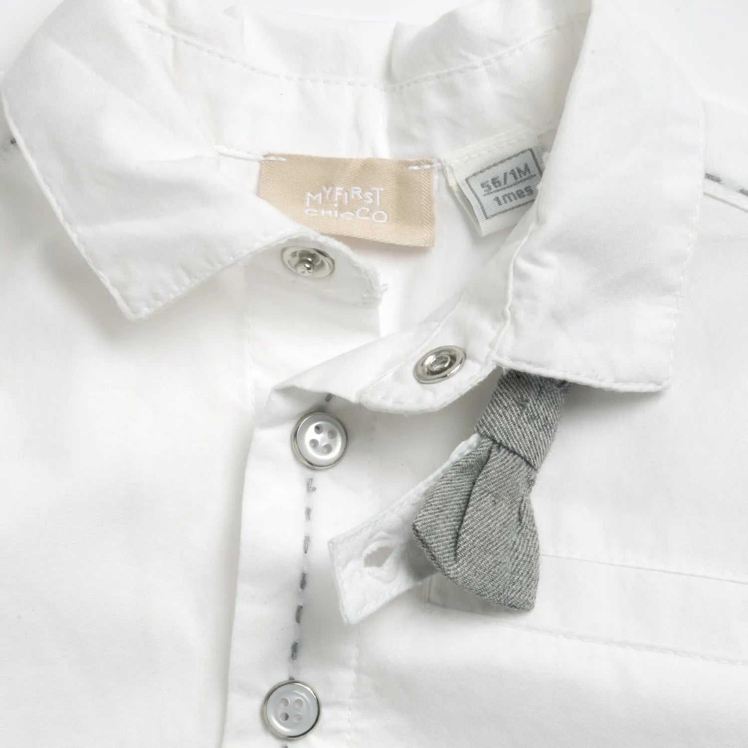 Boys White Embellished Cotton Shirt