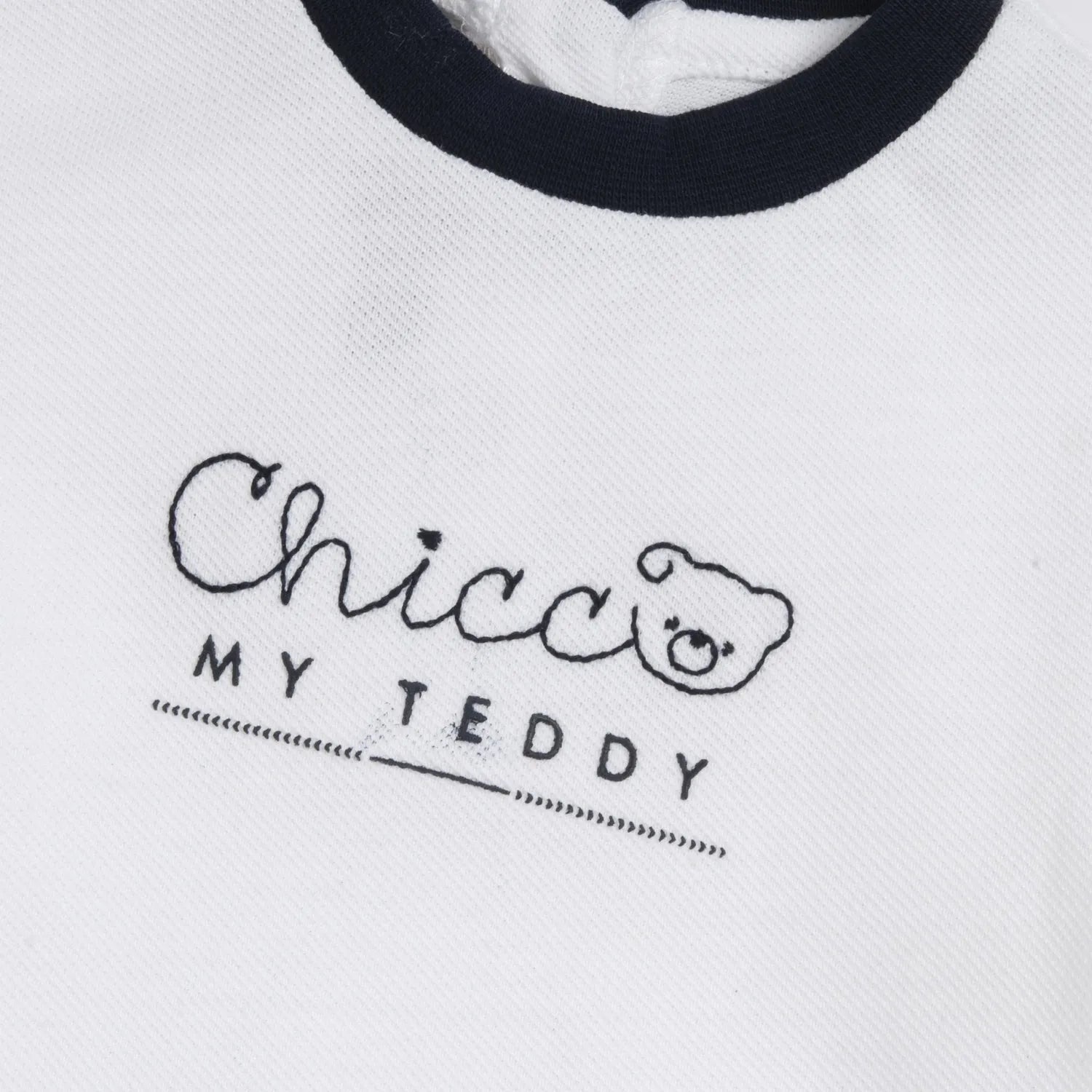 Boys White Embroidered Knitted T-shirt
