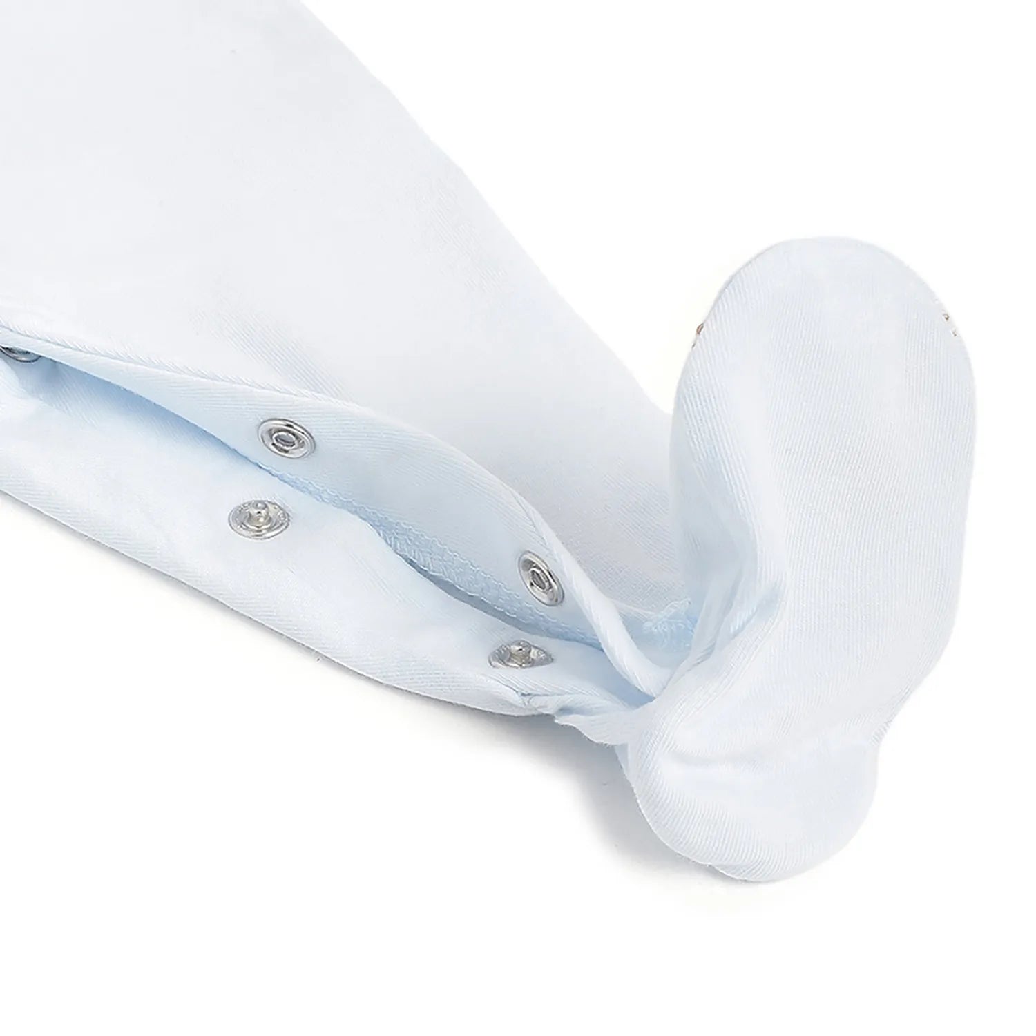 Boys White Embroidered Leg Opening Babysuit