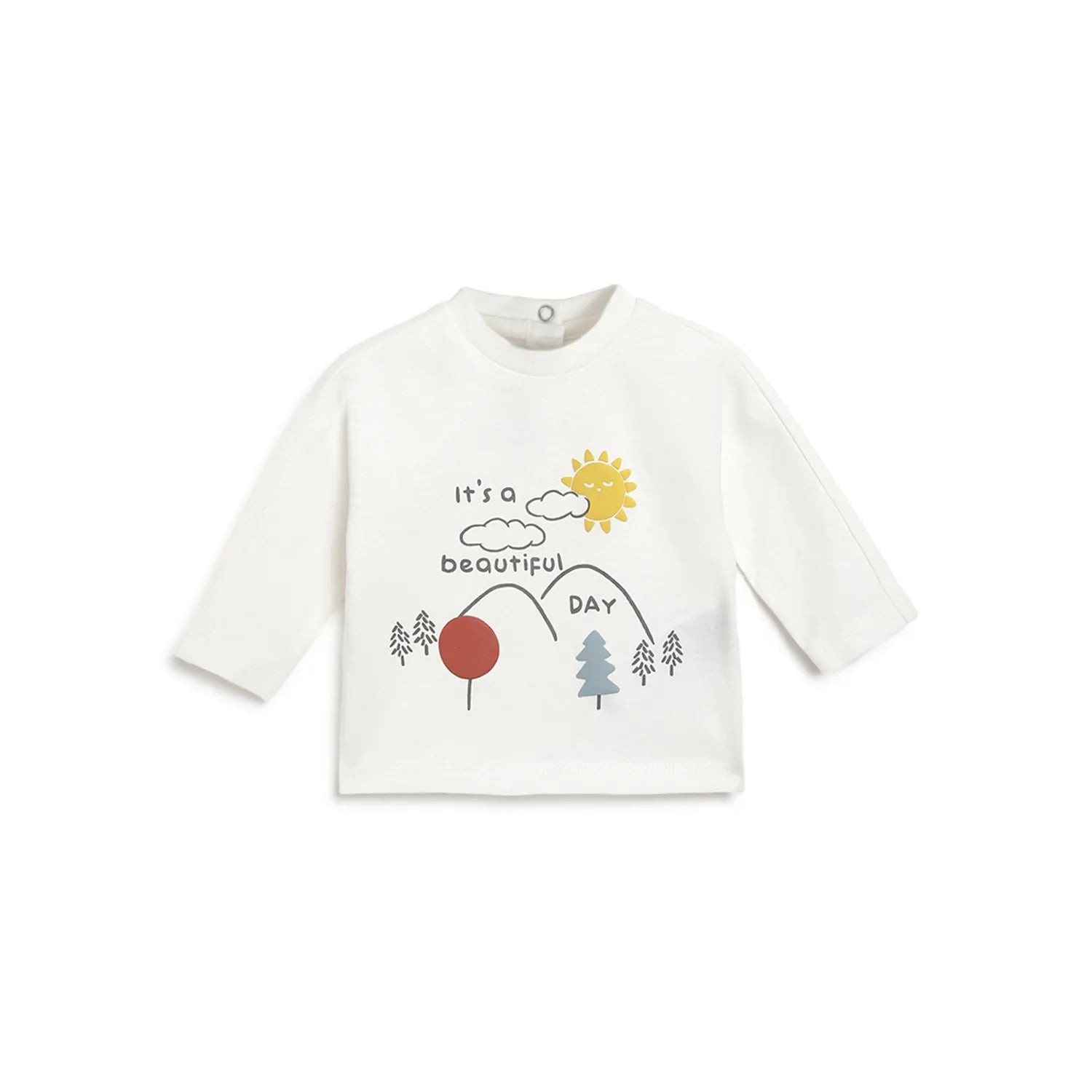 Boys White Graphic Printed T-shirt