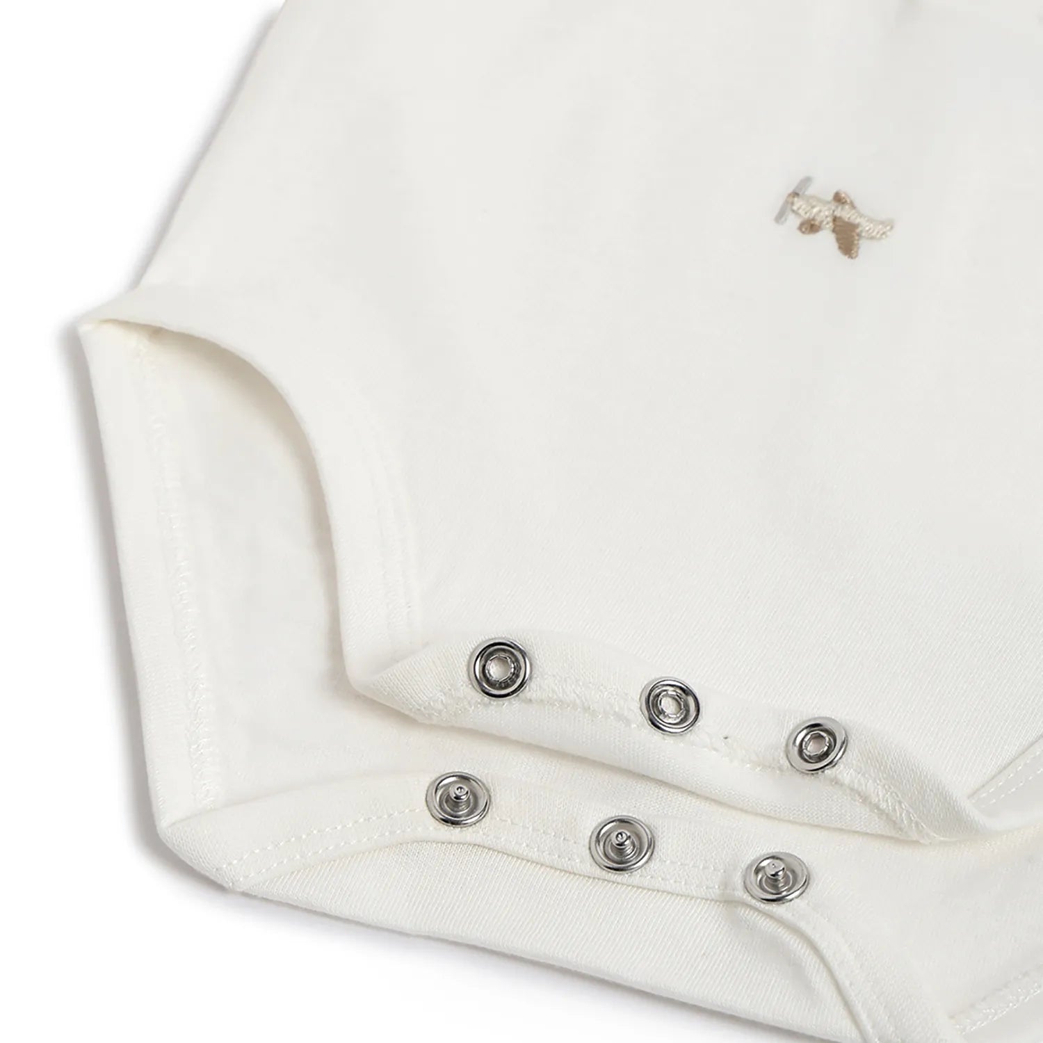 Boys White Printed Bodysuit T-shirt