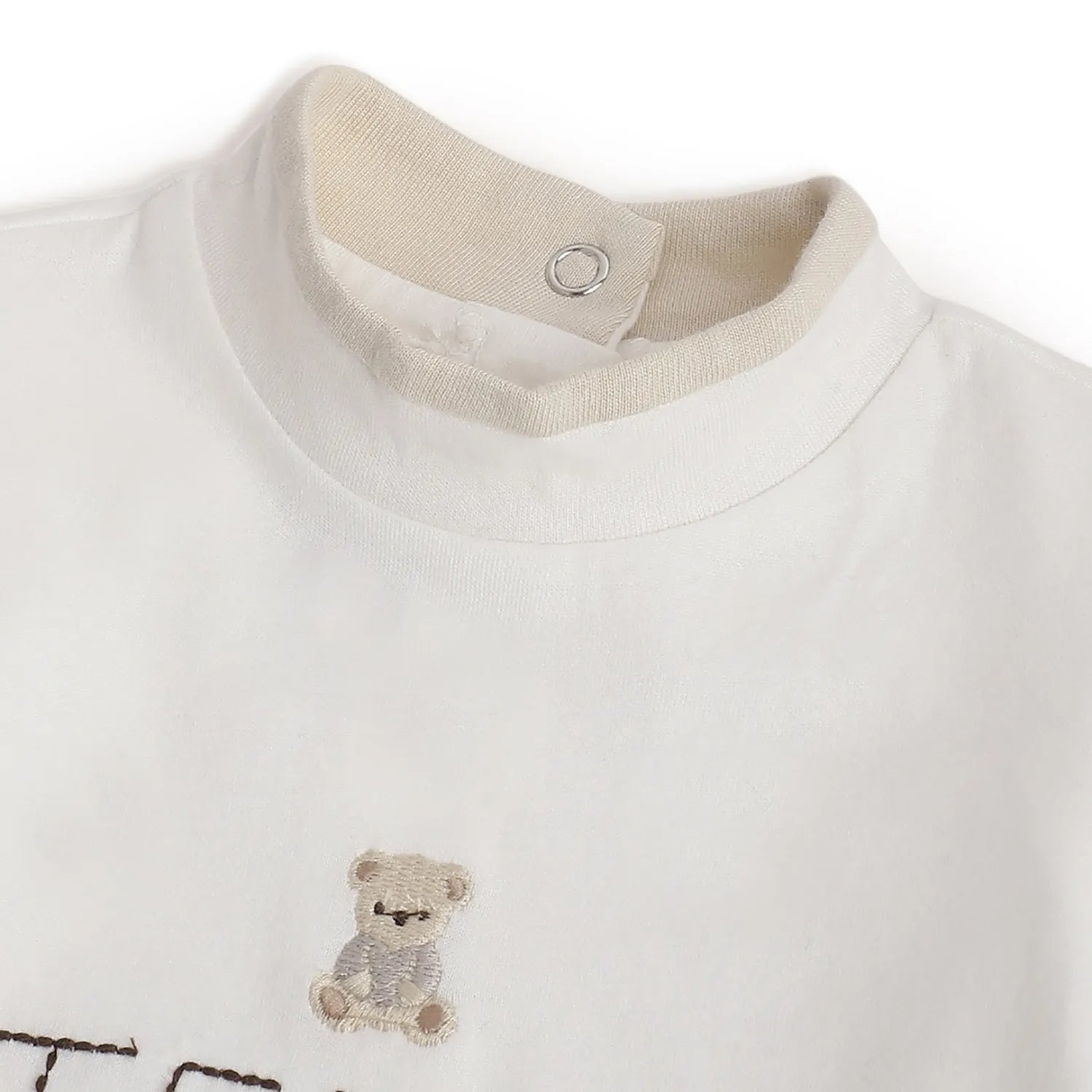Boys White Printed Cotton T-shirt
