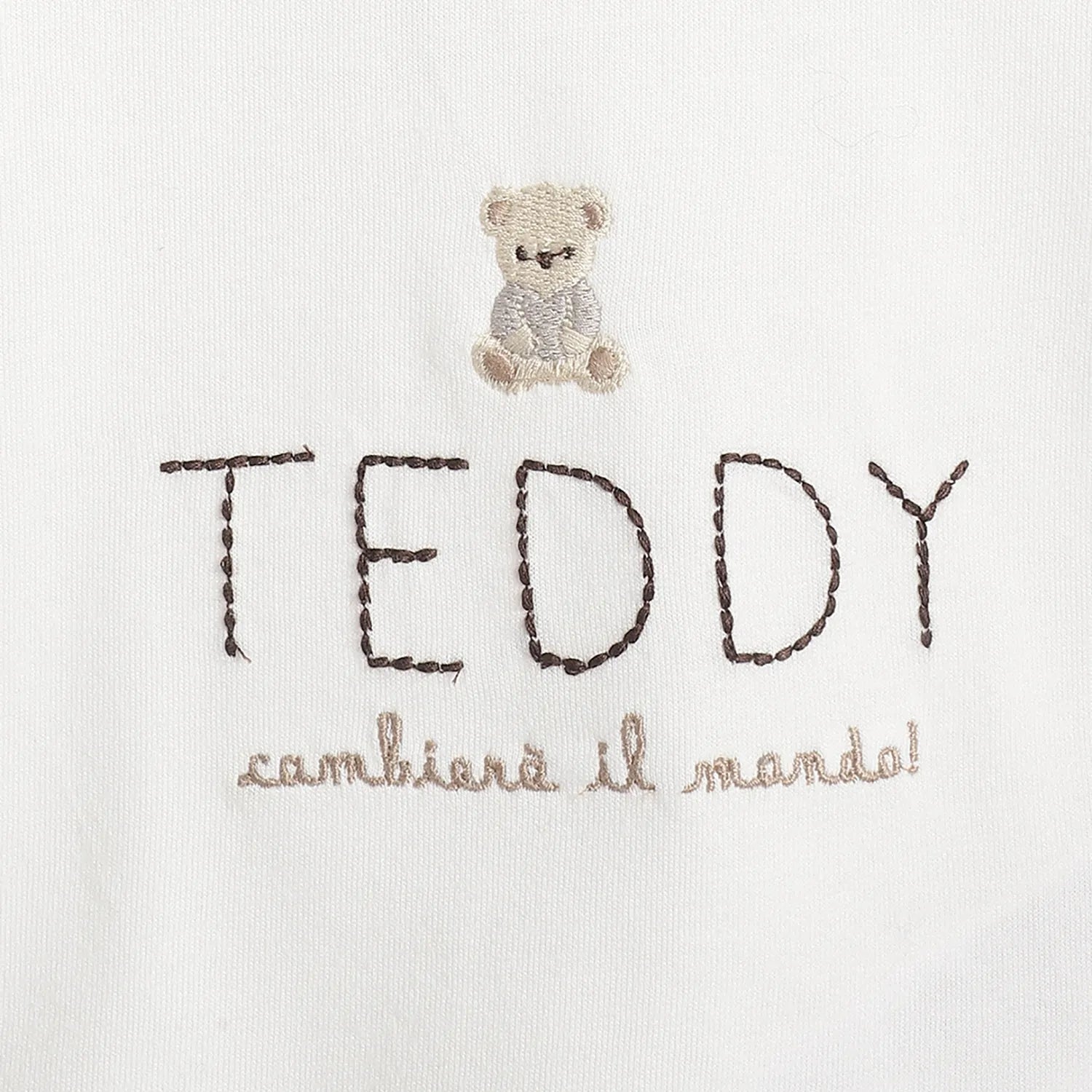 Boys White Printed Cotton T-shirt