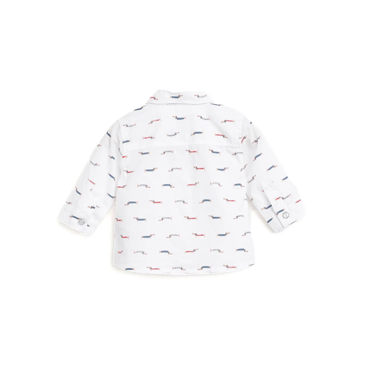 Boys White Printed Shirt