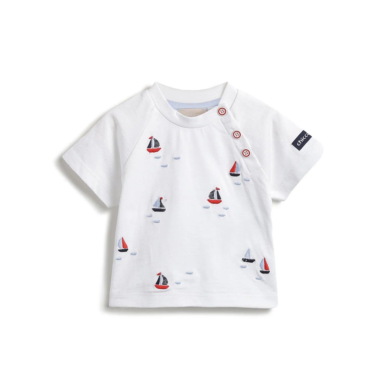 Boys White Printed T-shirt