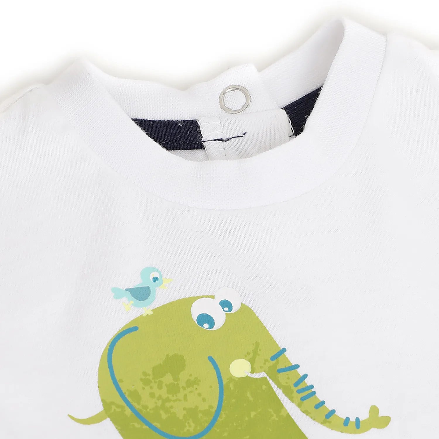 Boys White Printed T-shirt