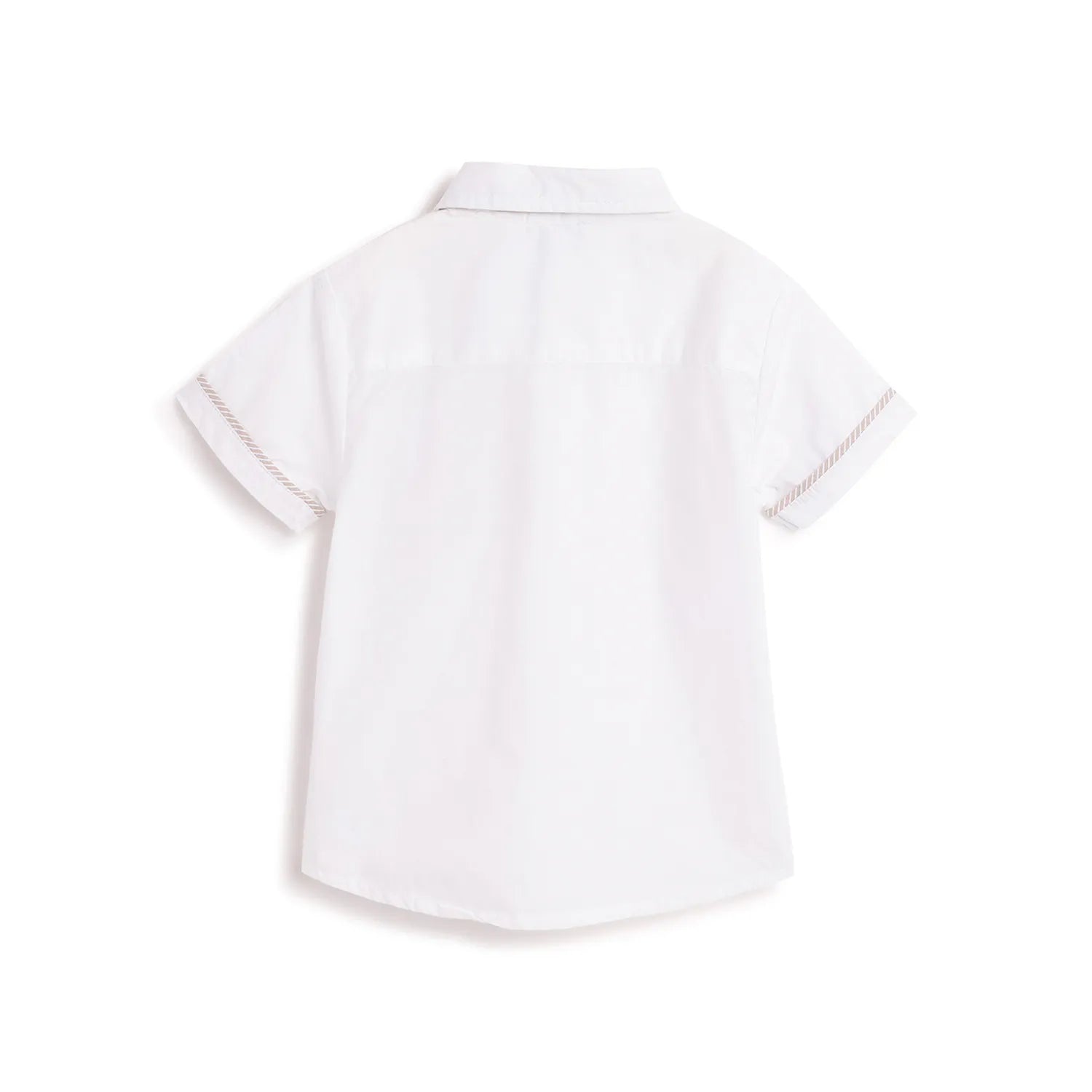Boys White Solid Casual Shirt