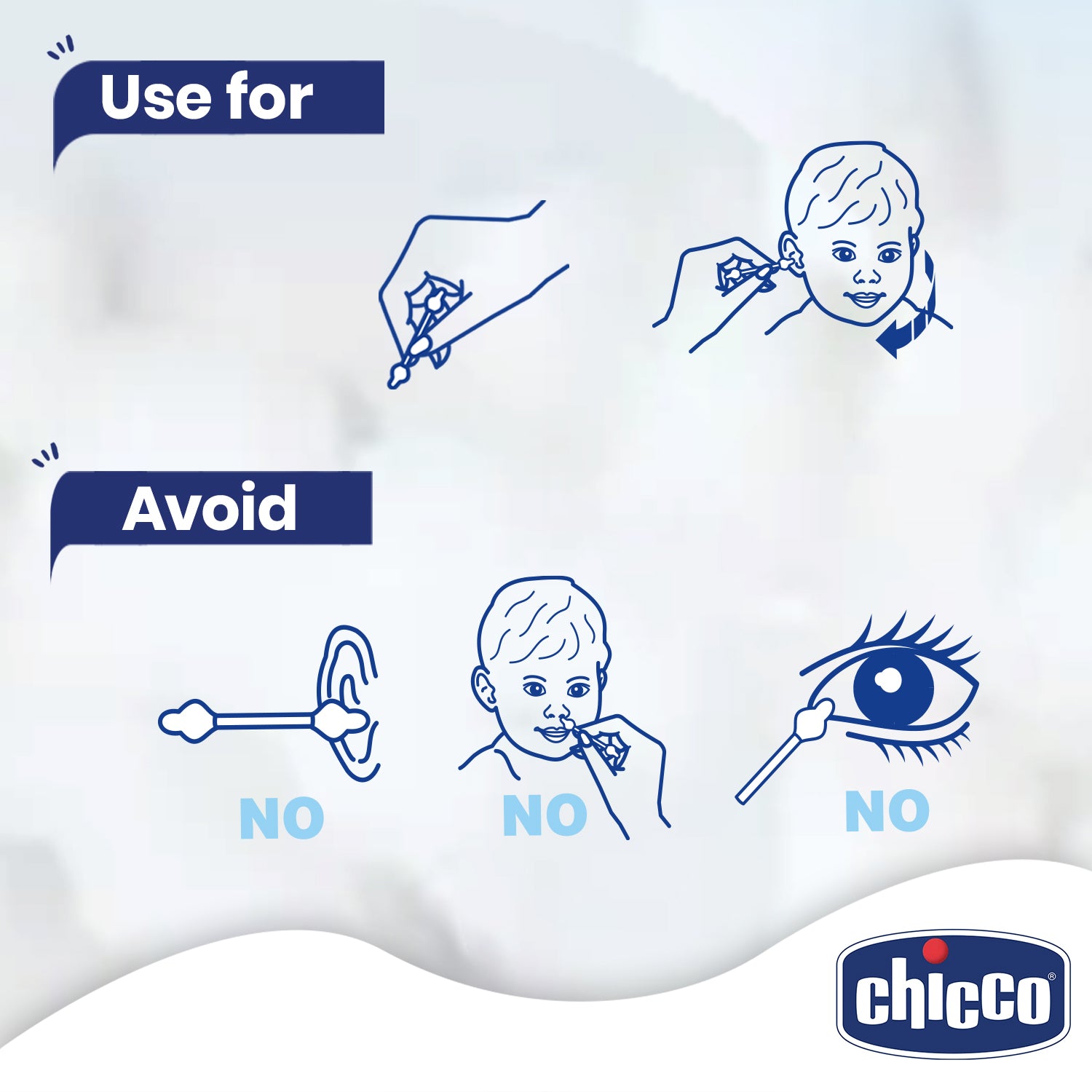 Cotton Buds With Ear Drum Protection 60Pcs