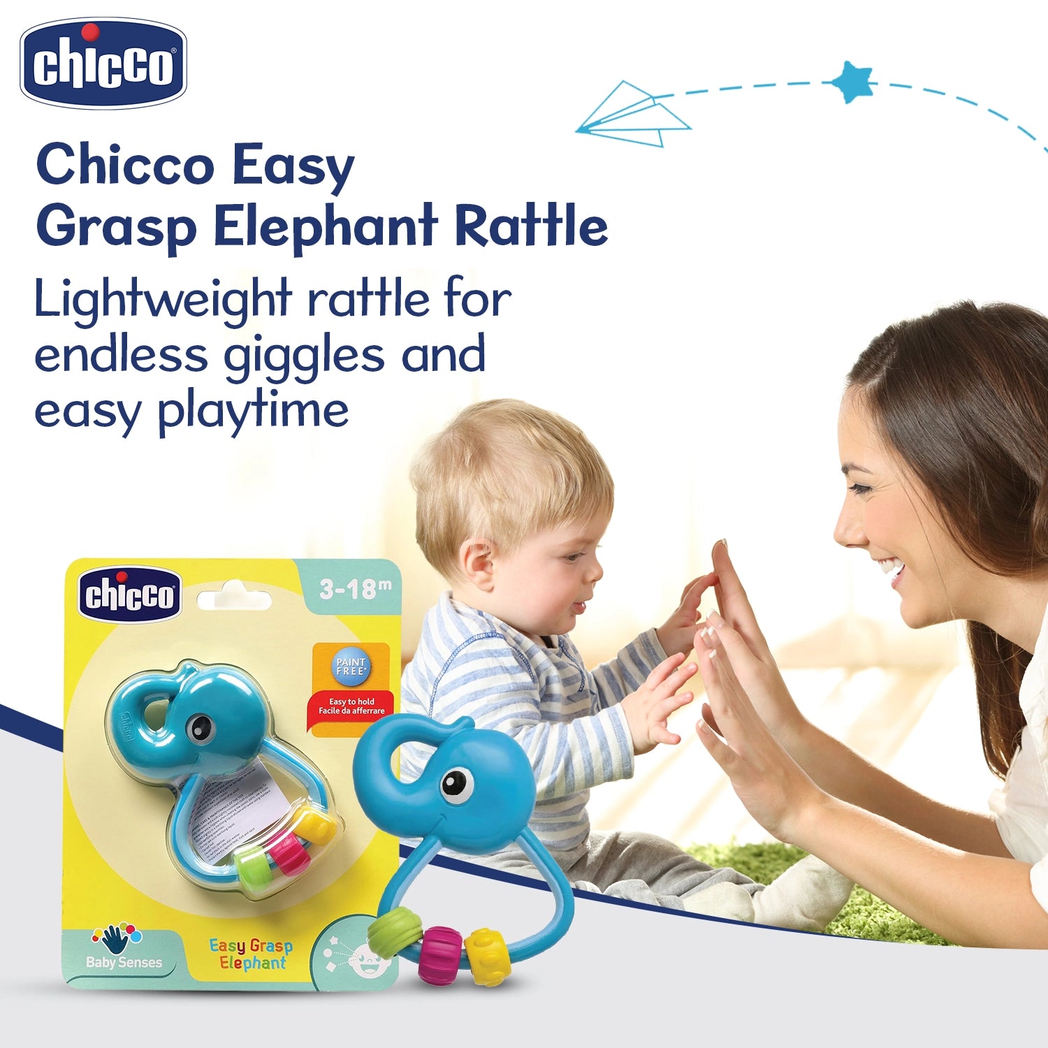 Easy Grasp Elephant Rattle