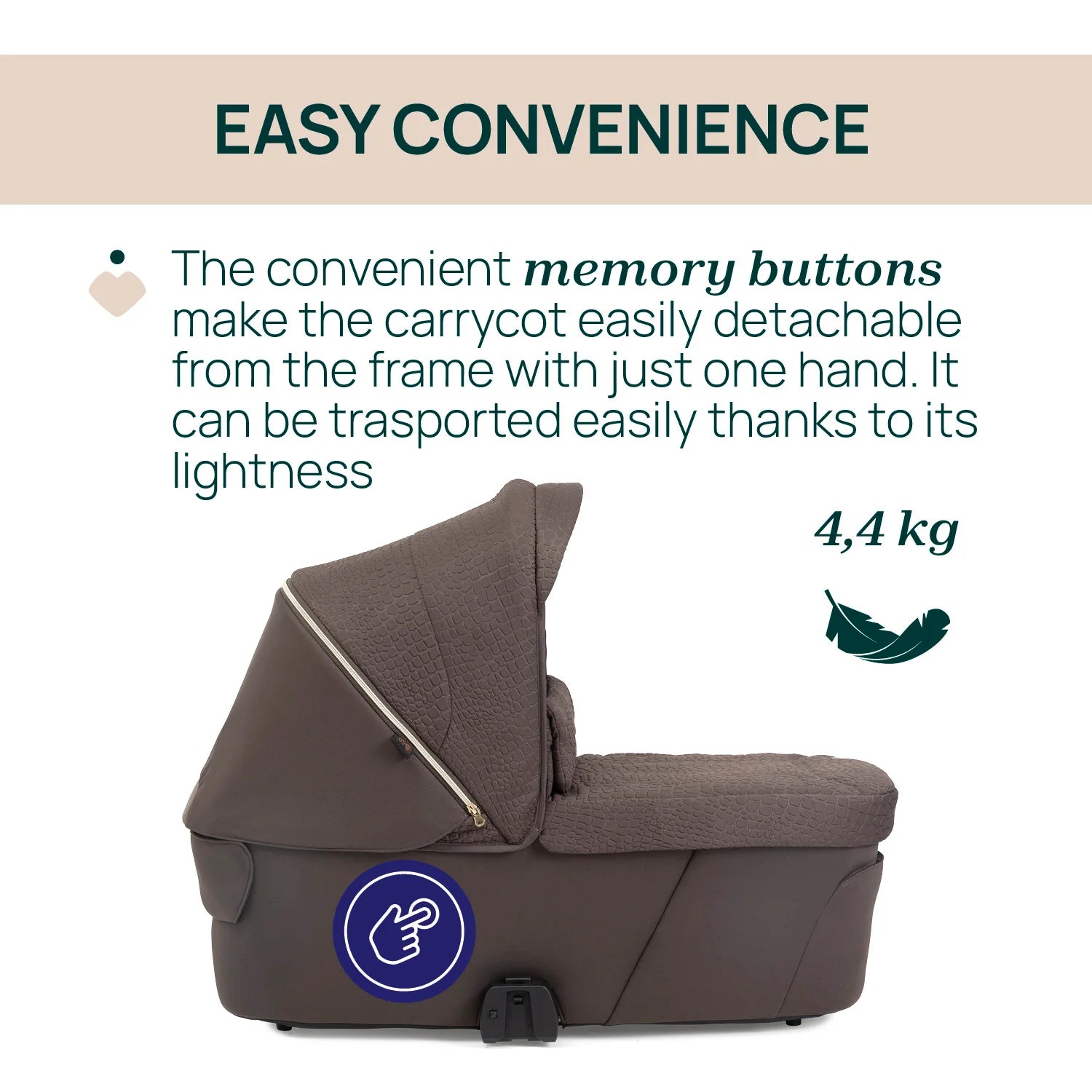 Flexi Carrycot Bronze Lizard