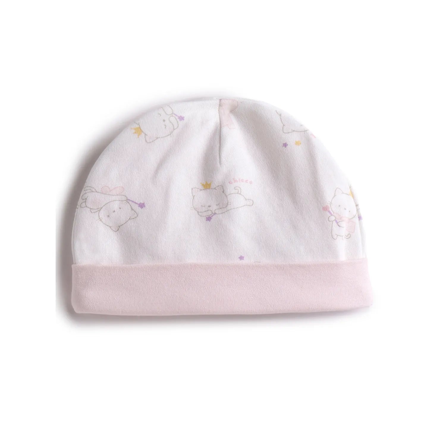 Gift Box Babysuit and Bib and Cap Pink