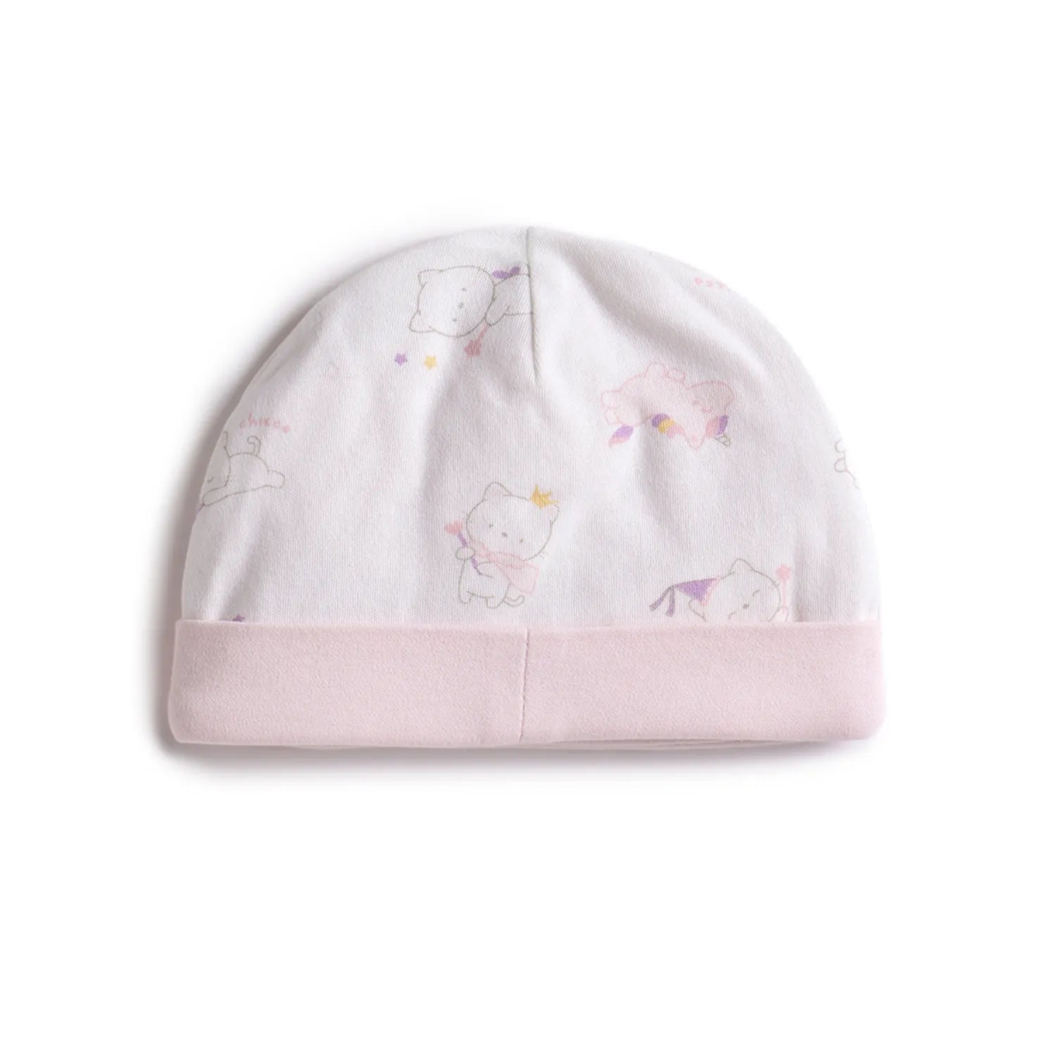 Gift Box Babysuit and Bib and Cap Pink