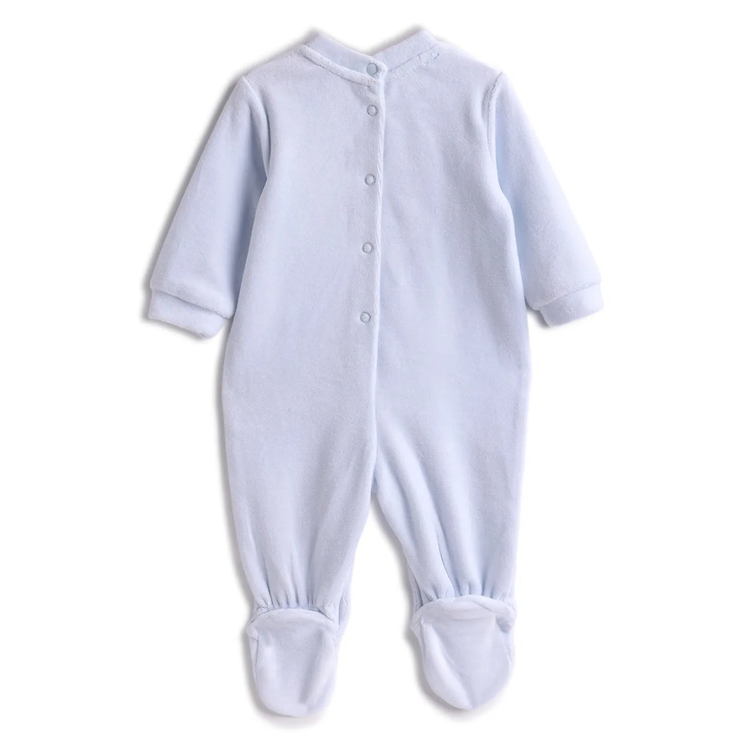 Gift Box Babysuit and Bib and Cap Blue