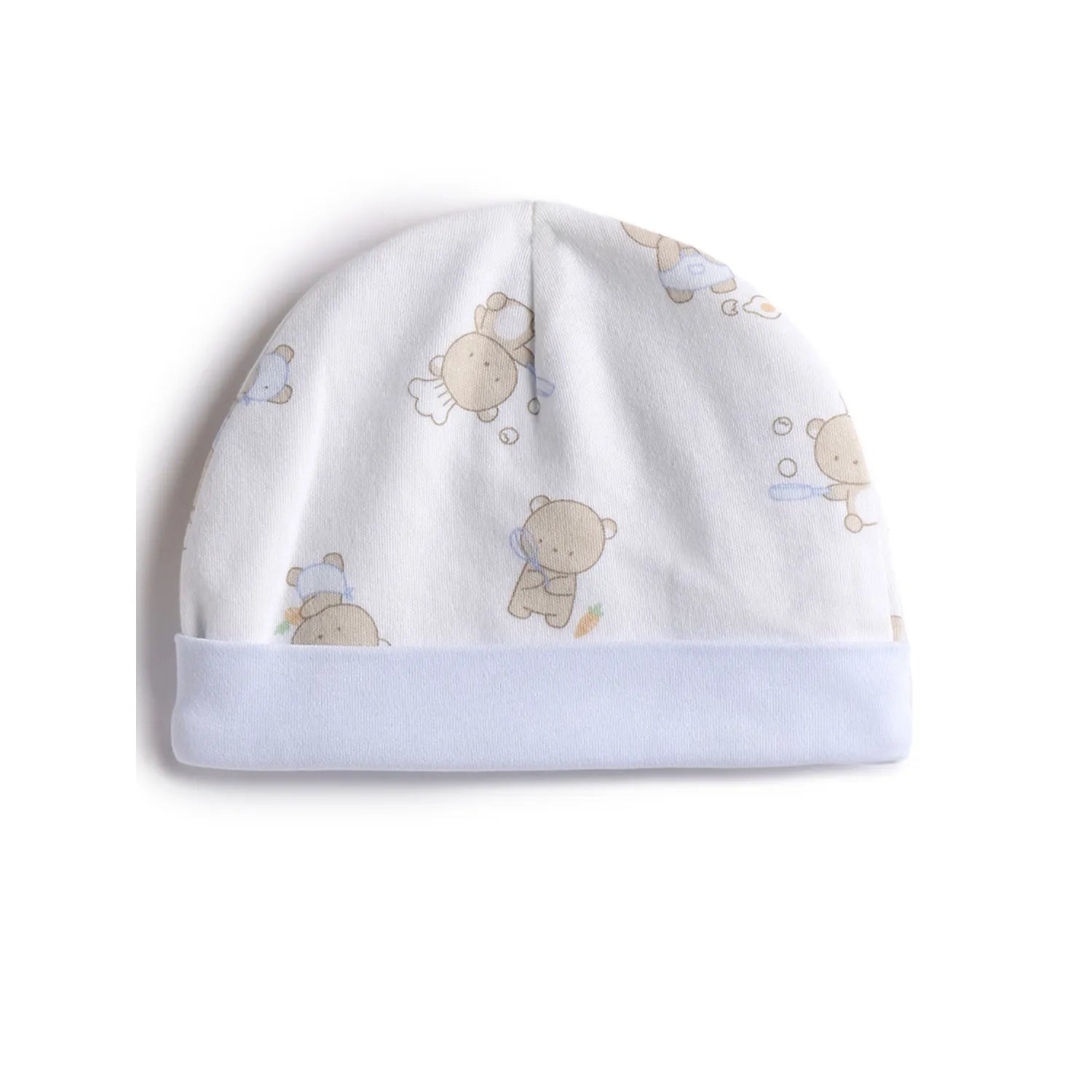 Gift Box Babysuit and Bib and Cap Blue