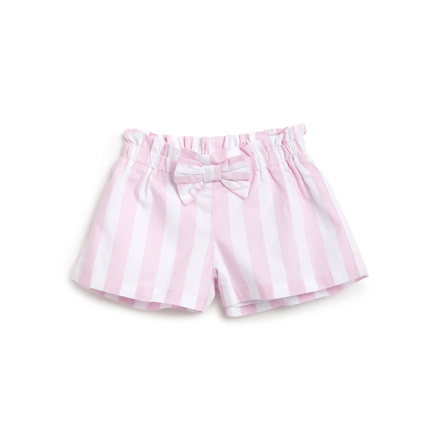Girls White & Pink Striped Shorts