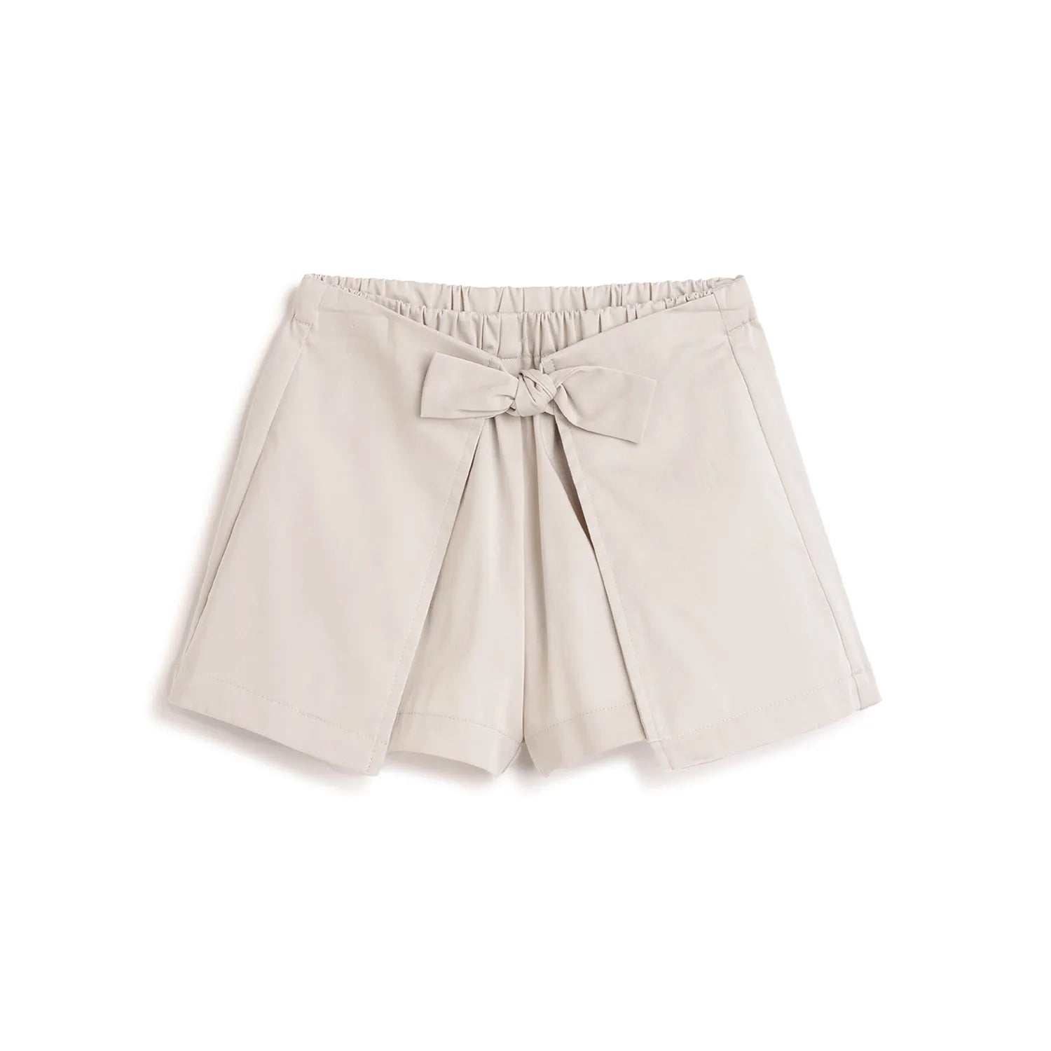 Girls Beige Cotton Shorts