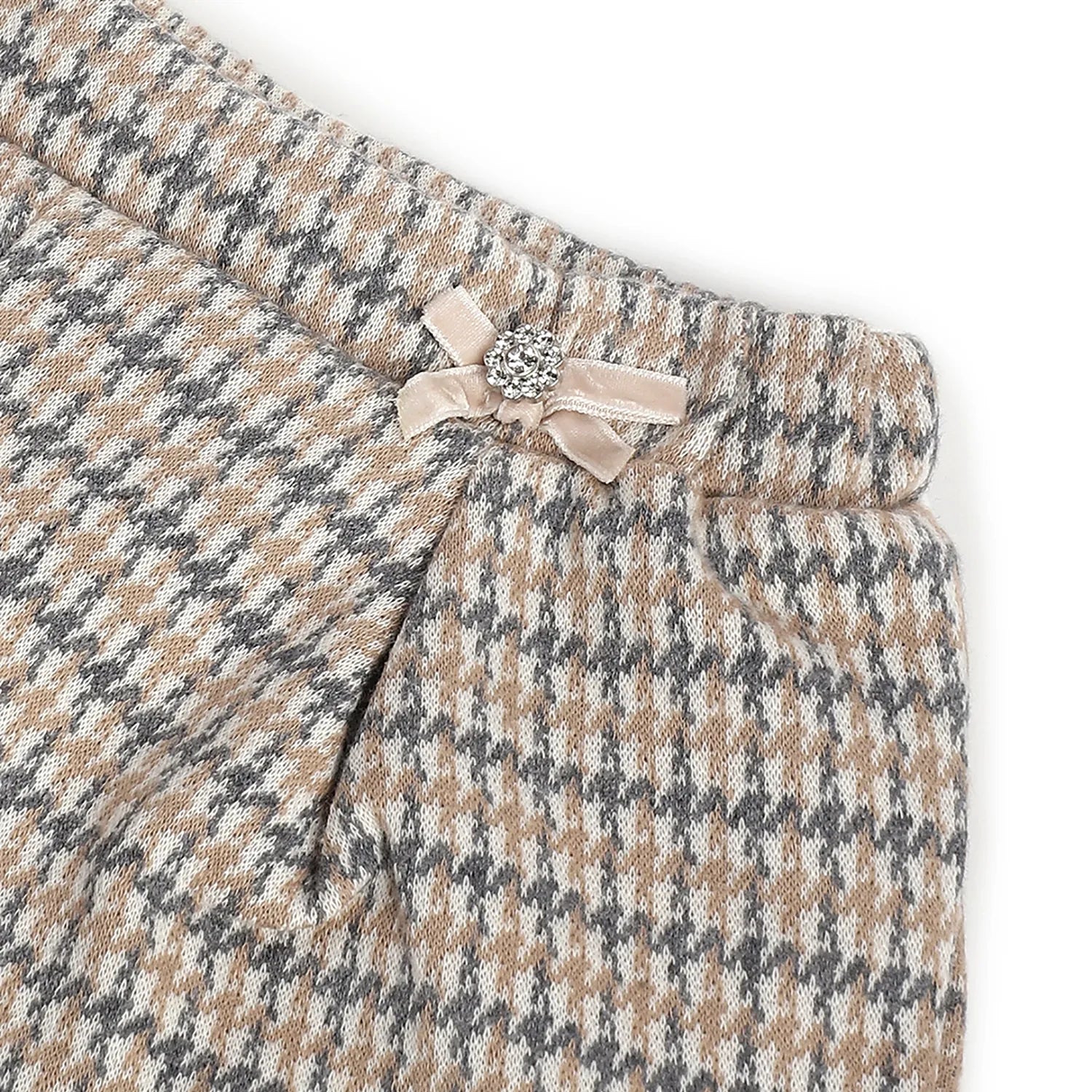 Girls Beige Embellished Shorts