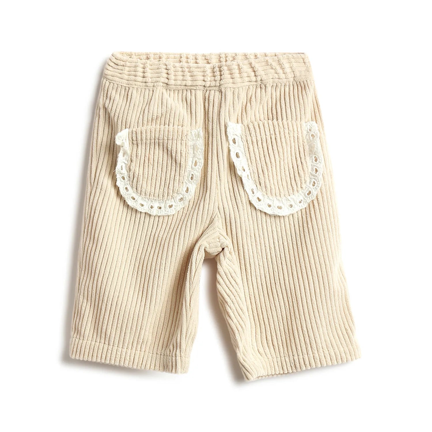 Girls Beige Embellished Trousers