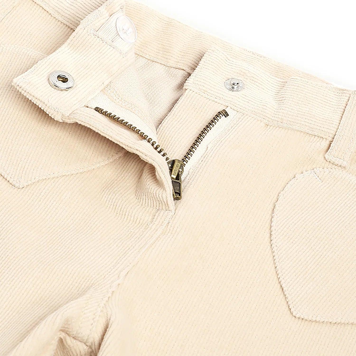 Girls Beige Embellished Trousers