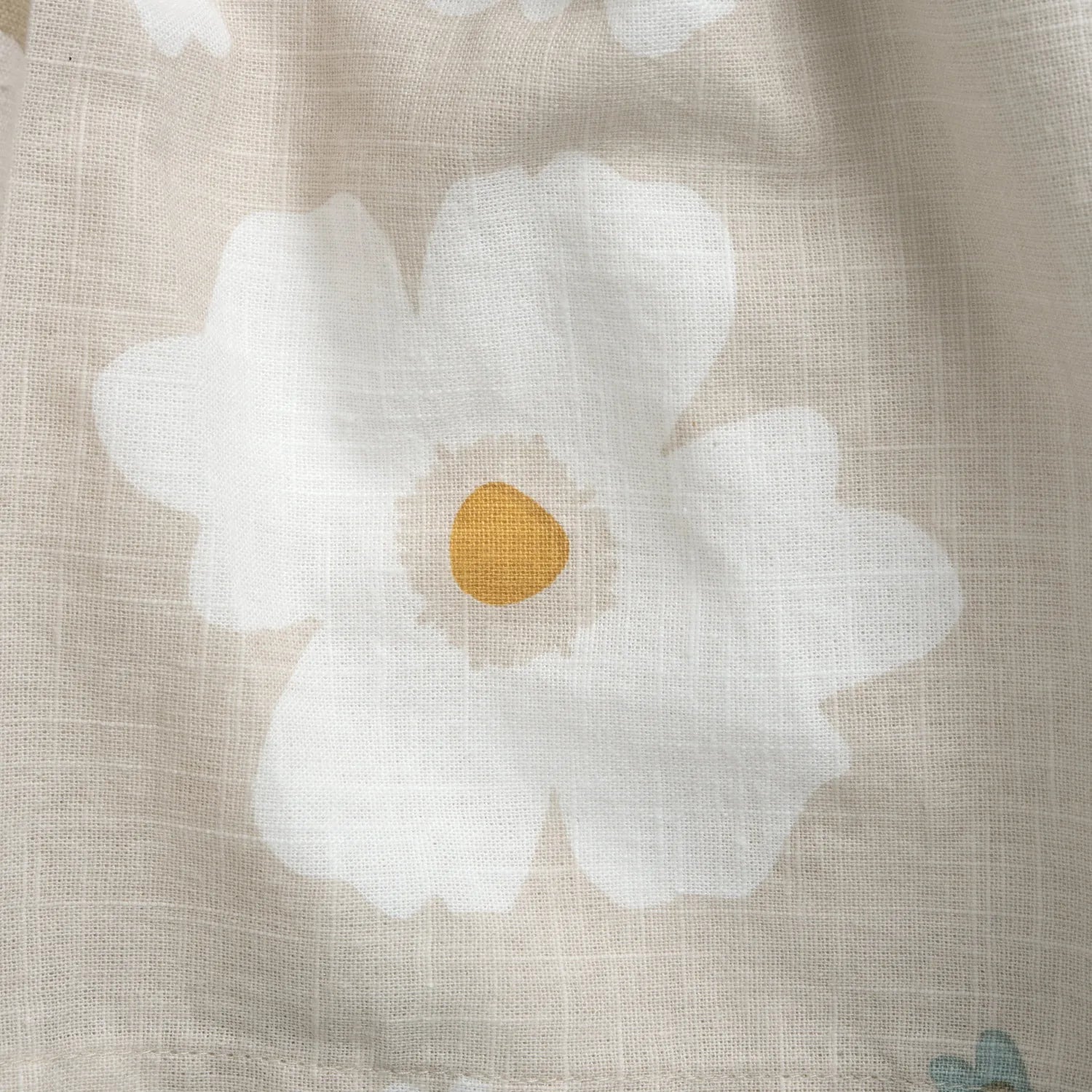 Girls Beige Floral Printed Dress