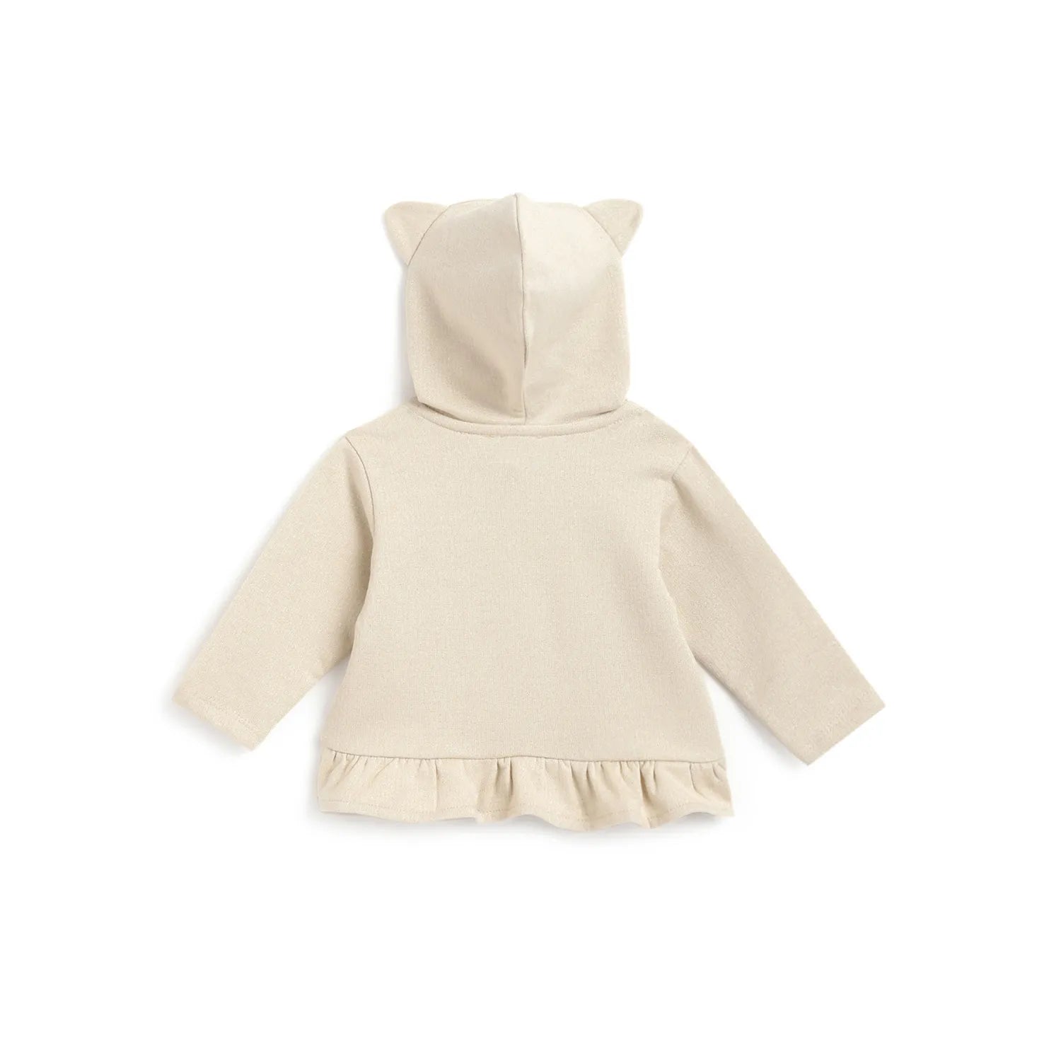 Girls Beige Hooded Sweatshirt