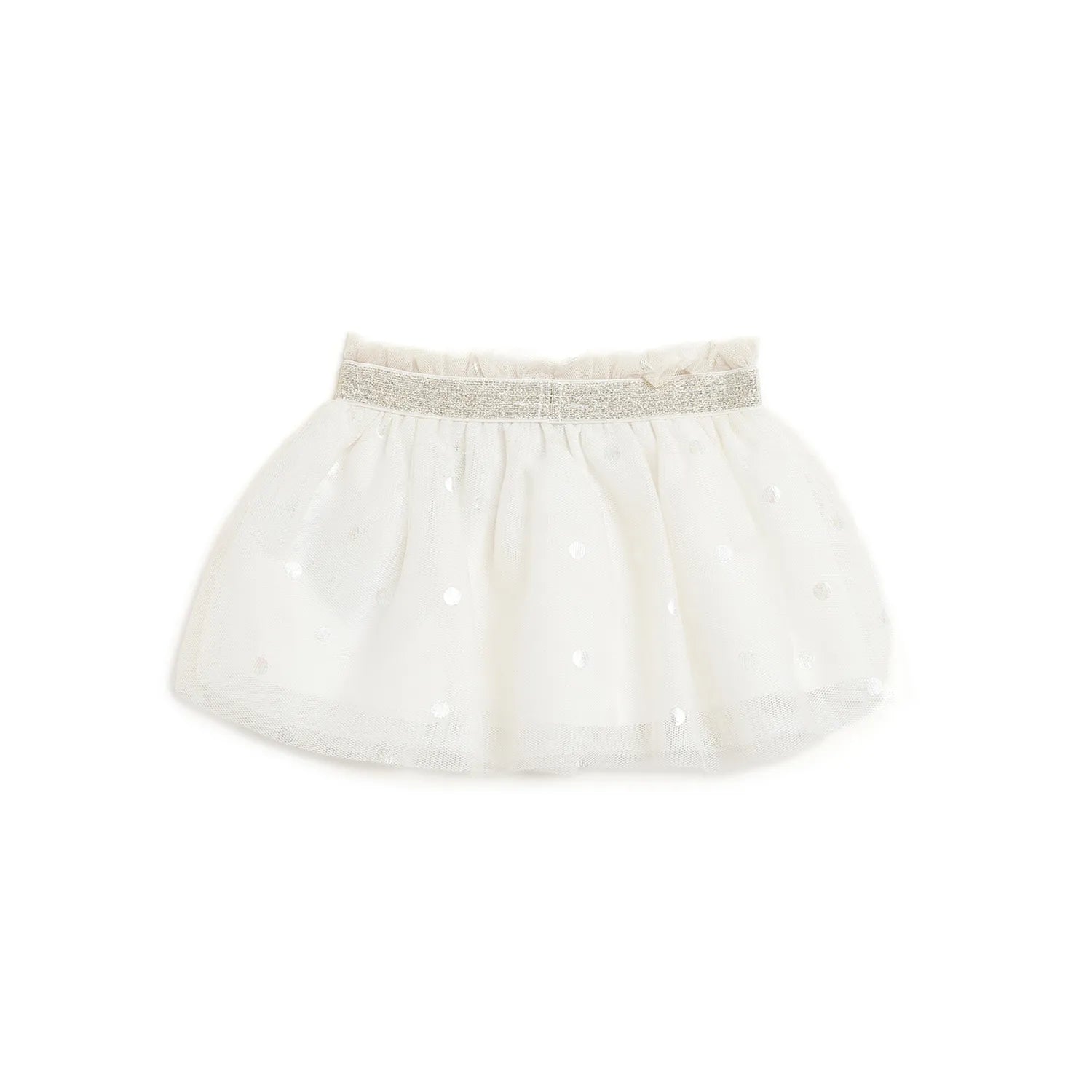 Girls Beige Printed Skirt