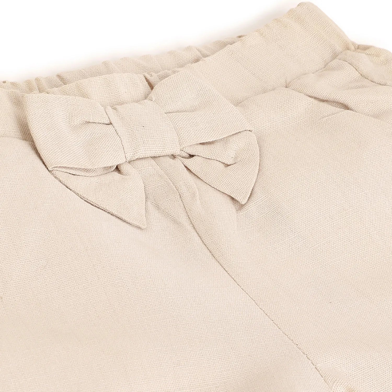 Girls Beige Relaxed Trousers
